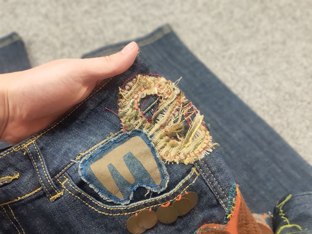 Hysteric Glamour Desigual Vintage Y2K Style Low-rise jeans embroidered logo Size 30" / US 8 / IT 44 - 12 Thumbnail