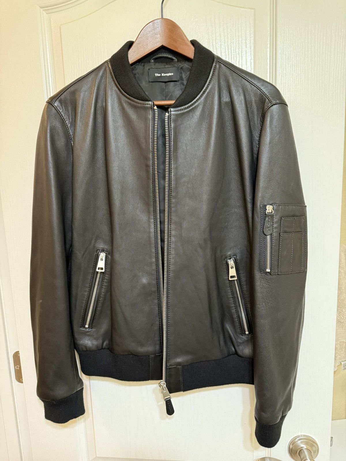 The Kooples The Koople Leather Bomber Jacket Medium Size US M / EU 48-50 / 2 - 1 Thumbnail