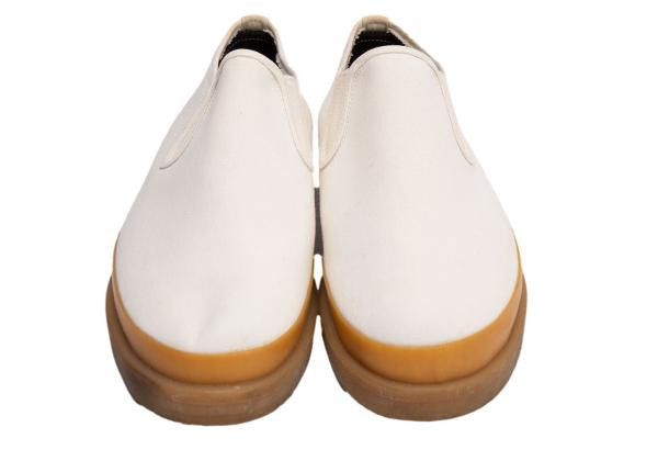 Comme des Garcons Homme COMME des GARCONS HOMME Canvas Slip-On Shoes Off-White 27cm Size US 9 / EU 42 - 2 Thumbnail