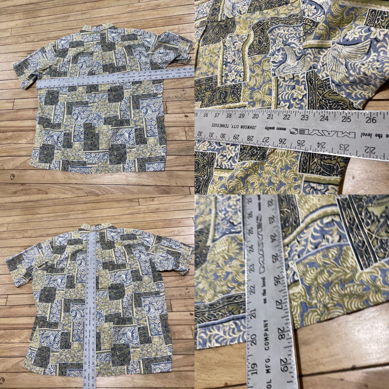 Vintage VINTAGE Cooke Street Honolulu Hawaiian Shirt Men XL Yellow Green Floral Madras Aloha Button-Up Short Sleeve 50 in Chest Size US XL / EU 56 / 4 - 8 Thumbnail