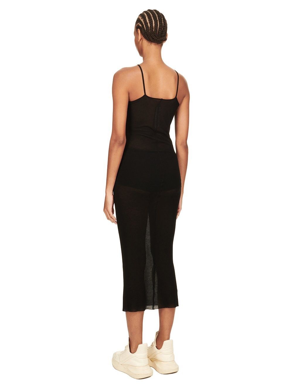 Rick Owens o1y0126 Midi Dress in Black Size S / US 4 / IT 40 - 3 Thumbnail