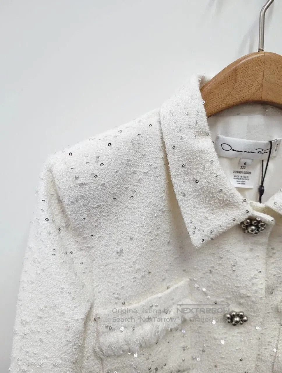 Oscar De La Renta Oscar de la Renta White Short Jacket. Size S / US 4 / IT 40 - 2 Thumbnail