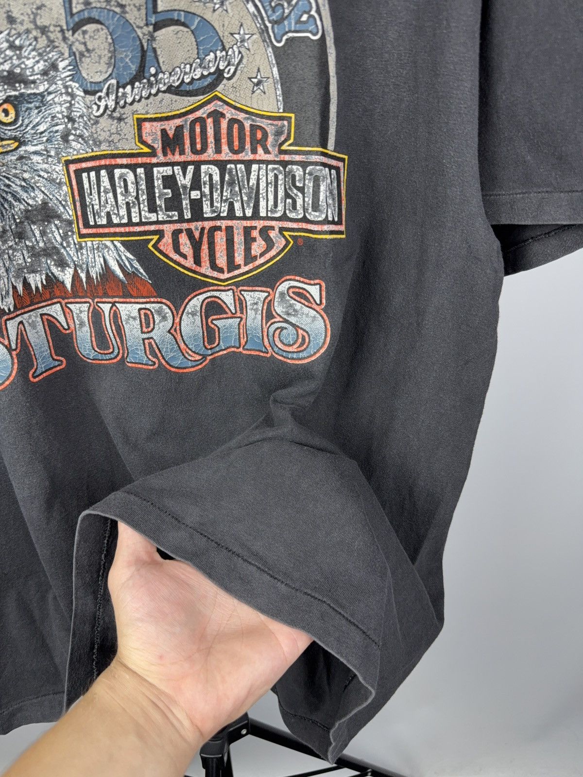 Harley Davidson Vintage 90s USA Harley Davidson Black Hills Rally Tee shirt Size US XL / EU 56 / 4 - 5 Thumbnail