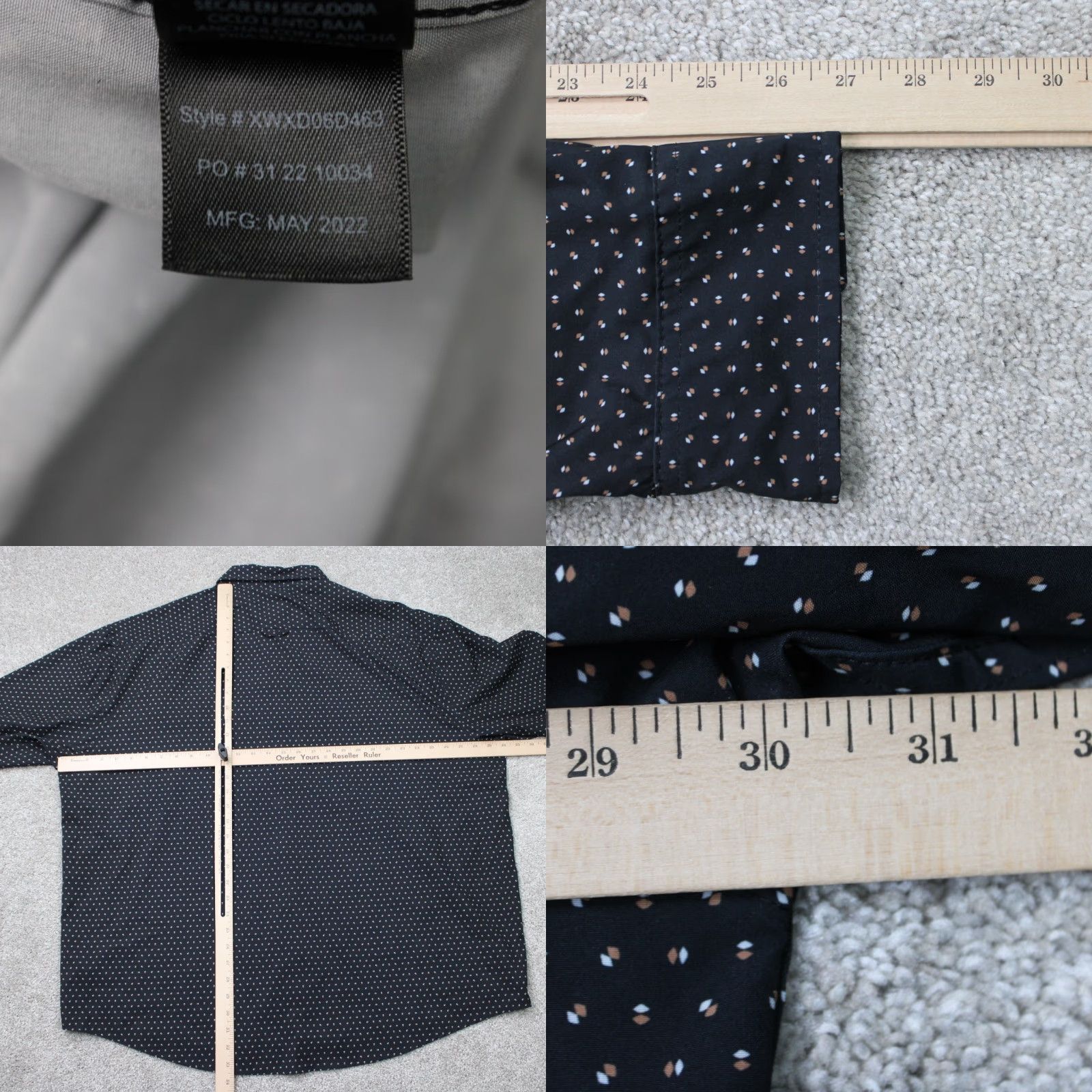Kenneth Cole Kenneth Cole Shirt Mens 4XL Black Geometric Mobility Woven Stretch L/S Size US XXL / EU 58 / 5 - 8 Thumbnail