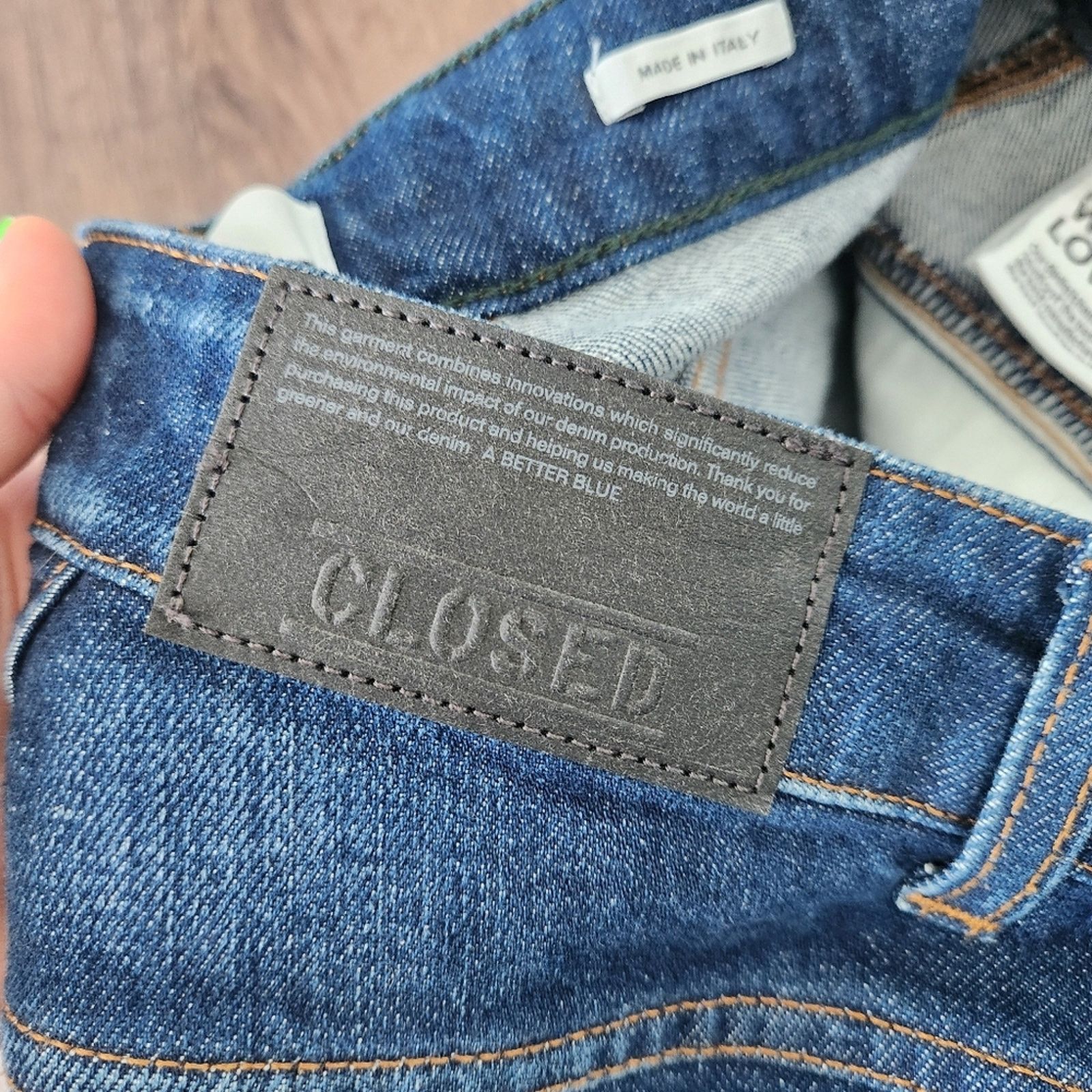 CLOSED CLOSED Pedal Pusher Jeans Blue 42 Designer Straight Leg Size 29" - 10 Thumbnail
