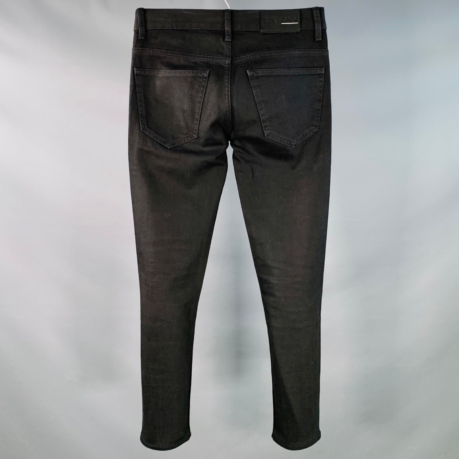 Blk Dnm BLK DNM Size 28 Black Cotton Blend Twill Slim Tapered Jeans Size US 28 / EU 44 - 2 Thumbnail