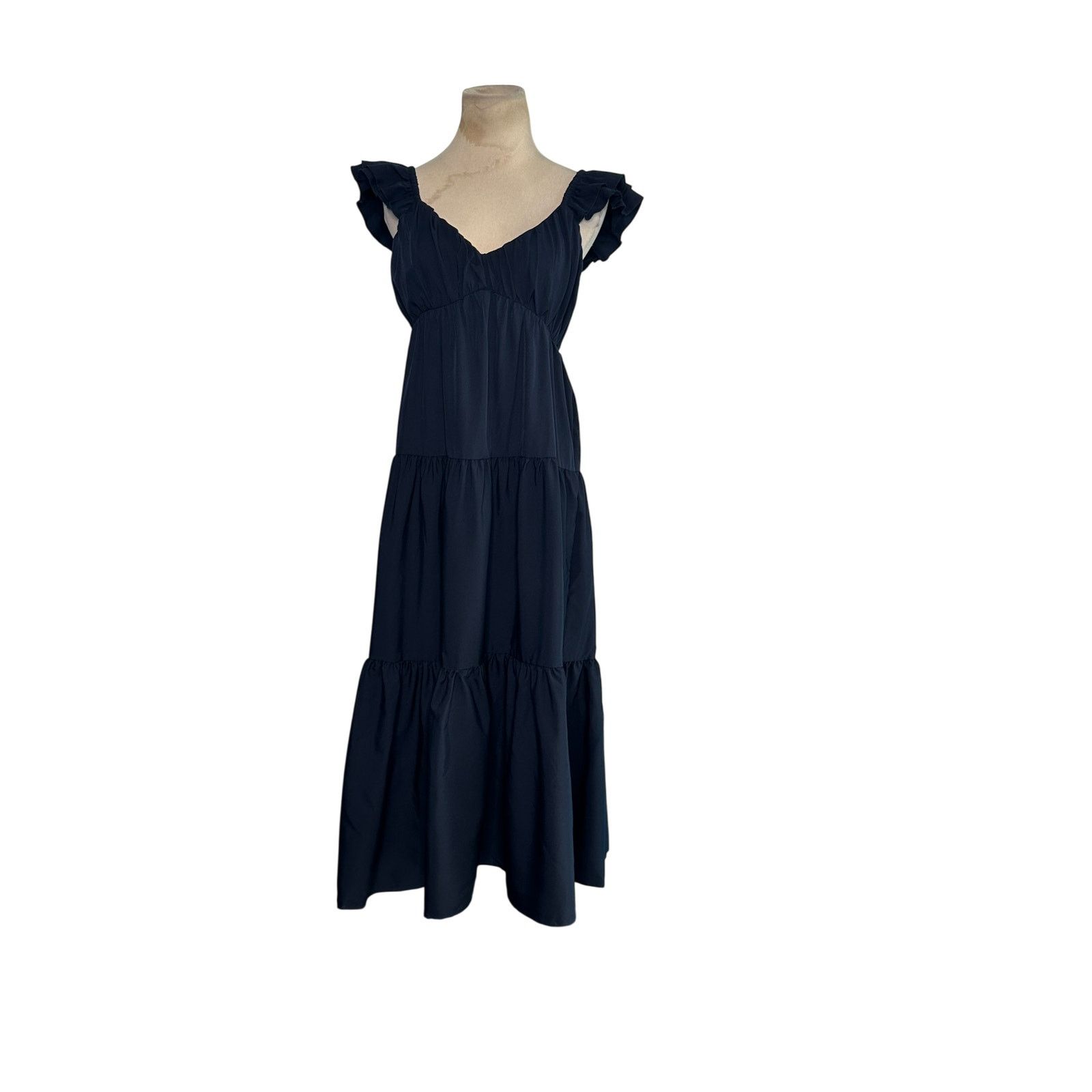 Shein Shein navy blue tiered midi dress size medium Size M / US 6-8 / IT 42-44 - 15 Thumbnail