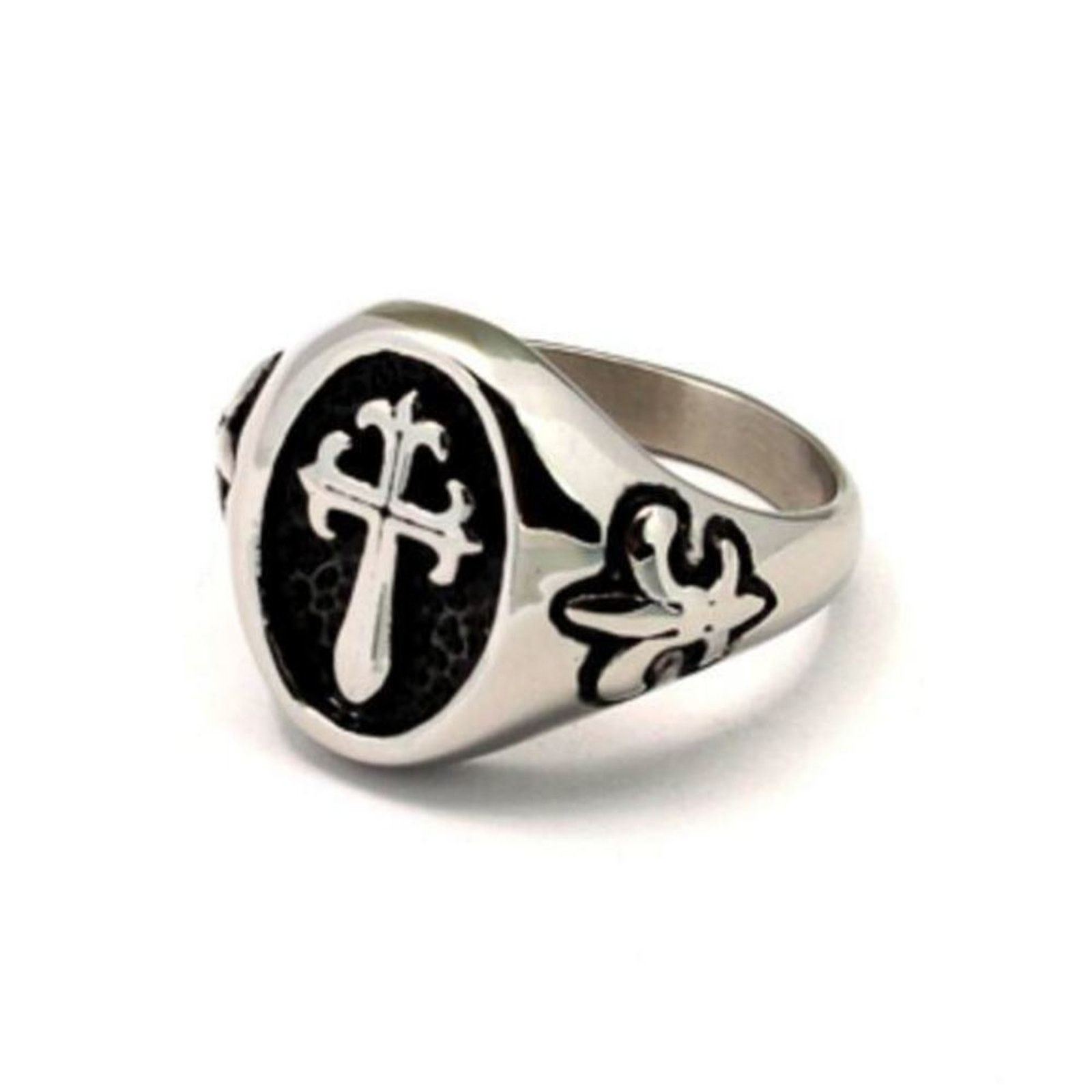 Other New‎ stainless steel cross ring size 10 Size ONE SIZE - 1 Preview