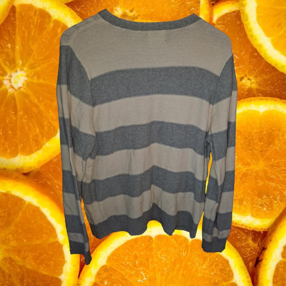 Chaps Chaps Gray and White Cable Knit Sweater SIze XL Size US XL / EU 56 / 4 - 5 Thumbnail