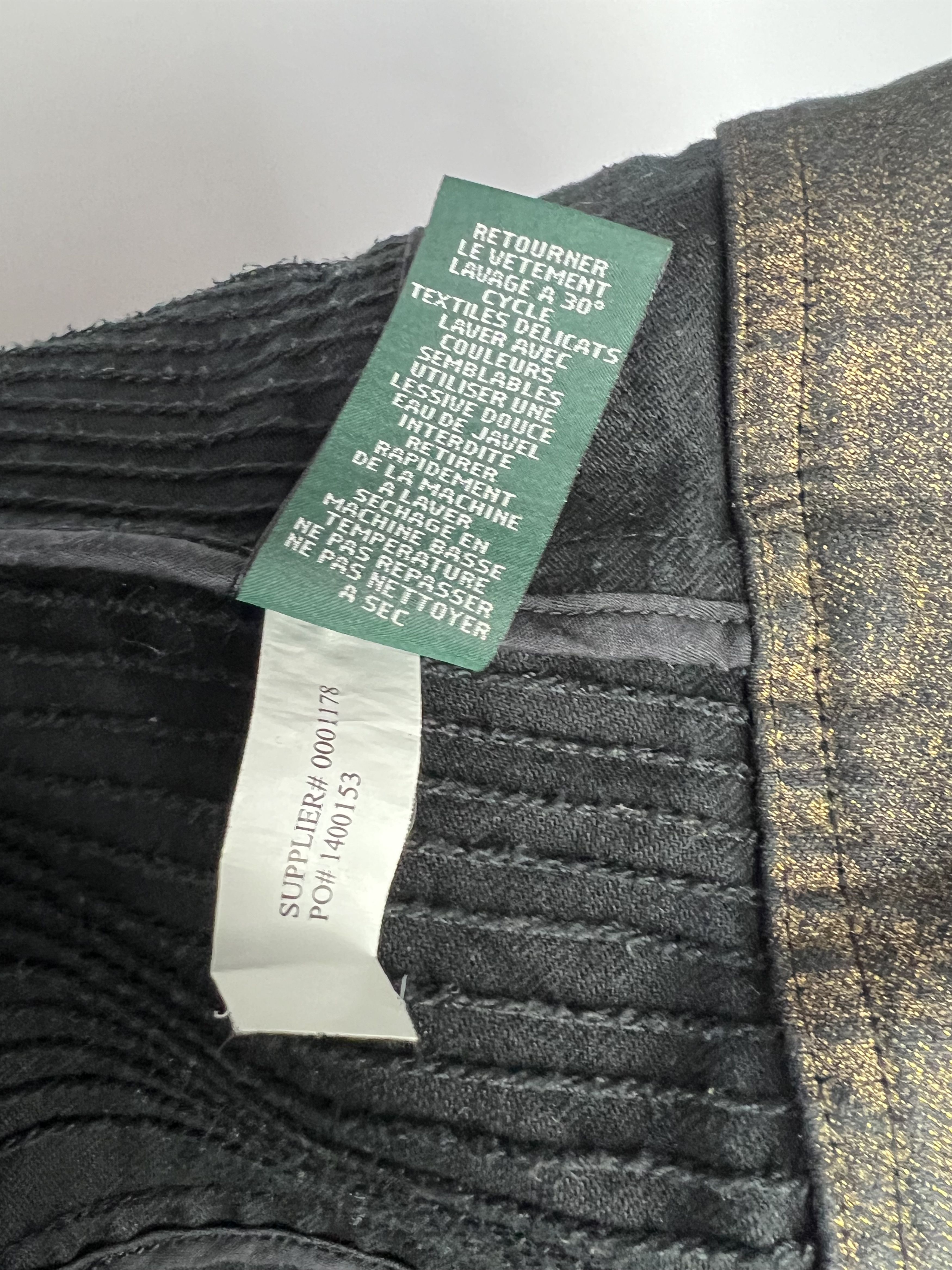 Ralph Lauren Ralph Lauren Women's Black Gold Denim Biker Jacket Size M Size M / US 6-8 / IT 42-44 - 14 Thumbnail