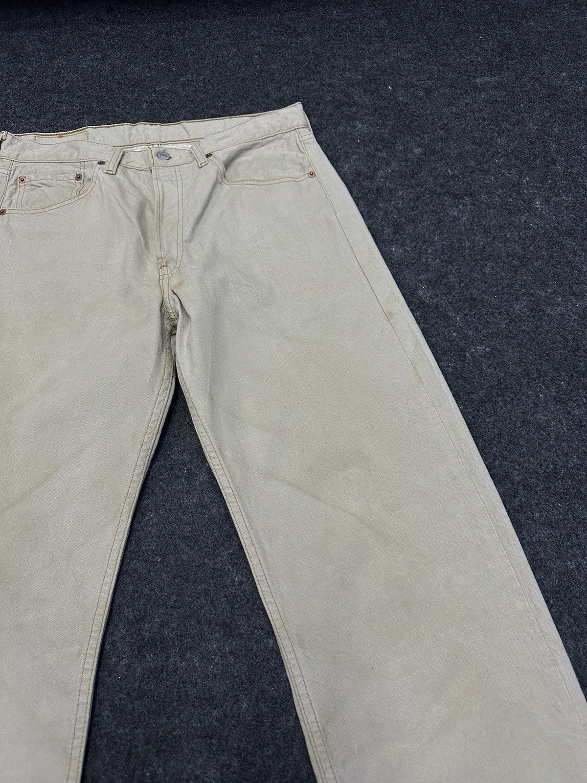 Levi's × Levi's Vintage Clothing × Vintage Vintage Levis 501 Khaki Cream Wax Denim F36 Size US 31 - 4 Thumbnail