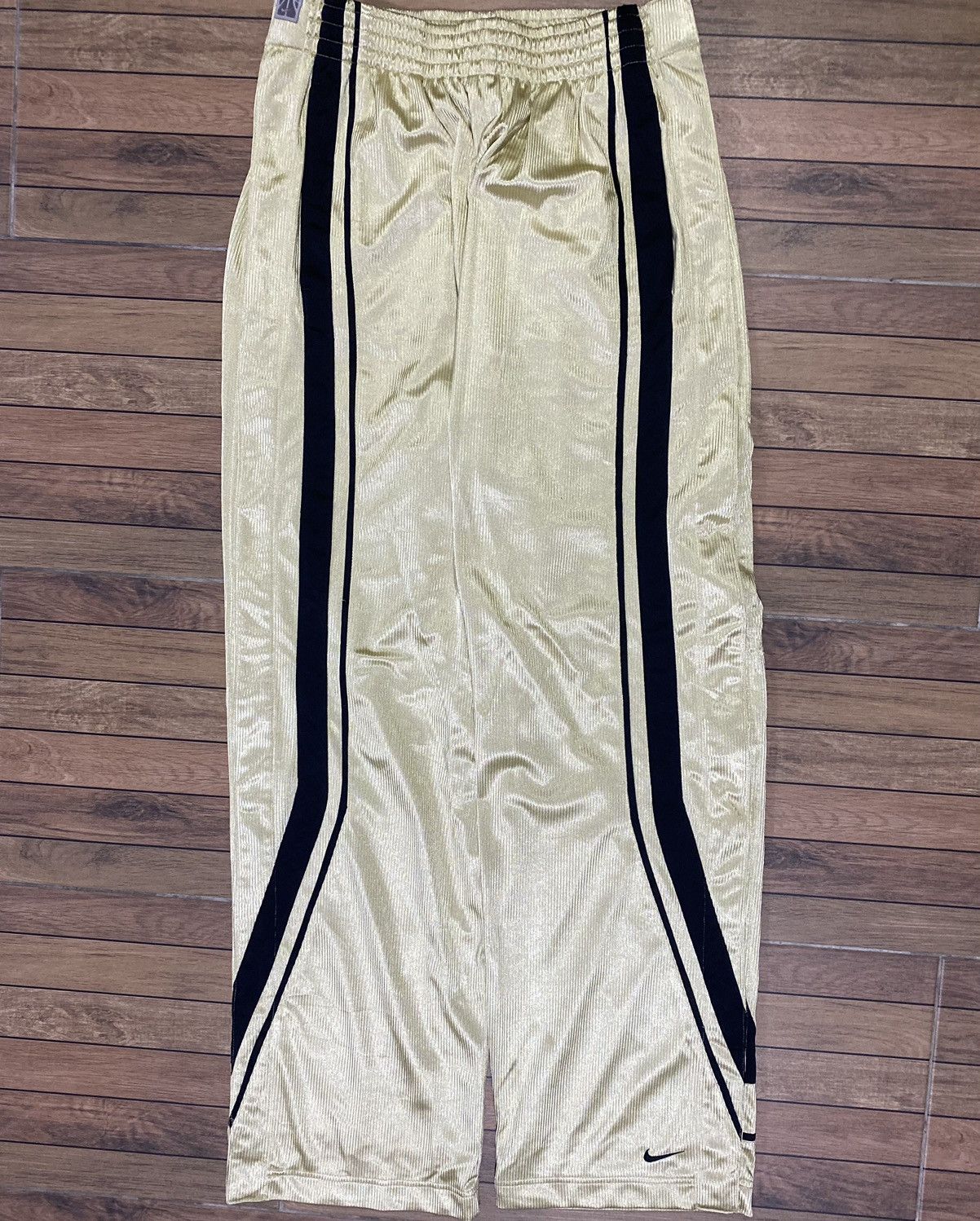 NBA Nike x NBA Gold Velour Tearaway Track Pants Rare VTG Warm-Up Size US 36 / EU 52 - 2 Thumbnail