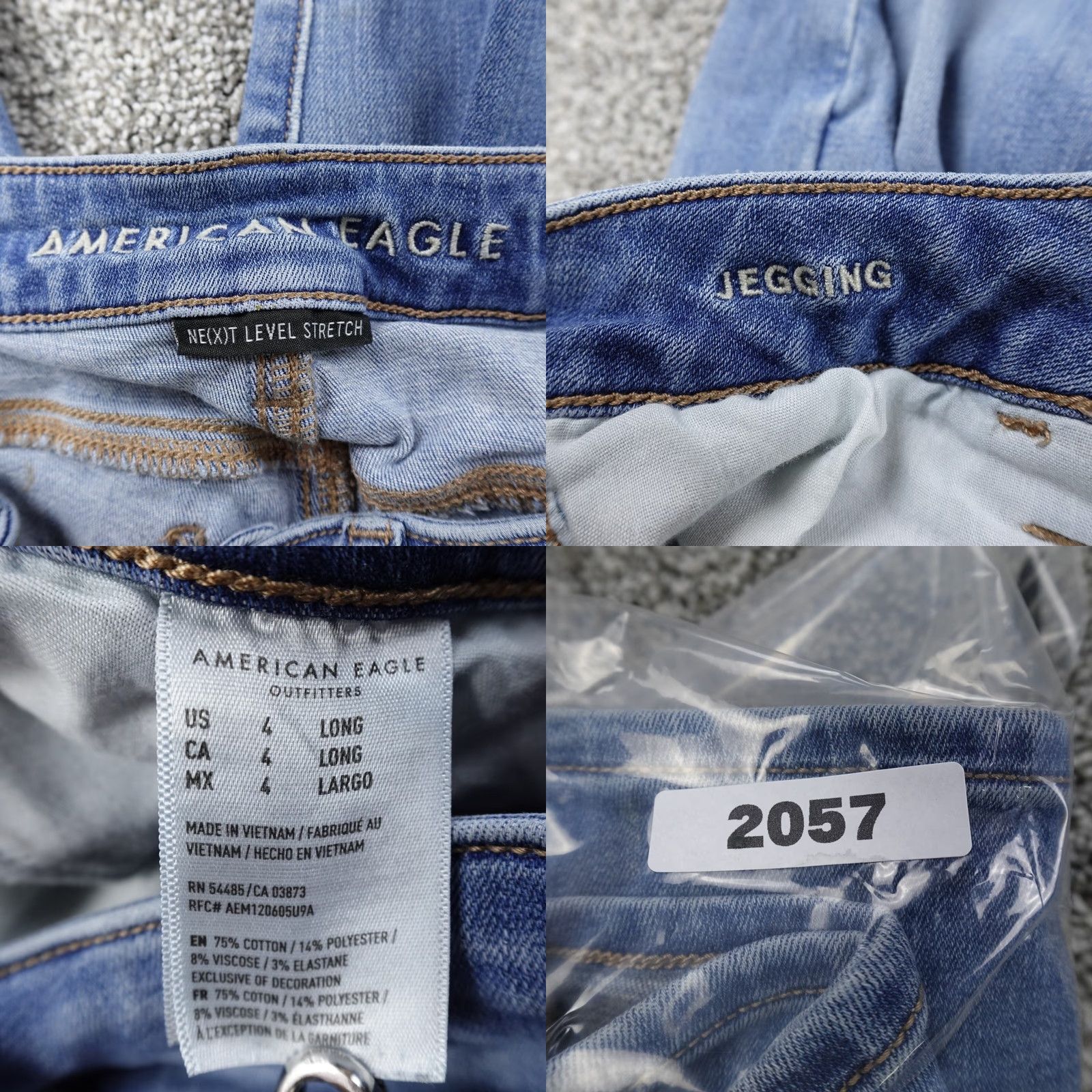 American Eagle Outfitters American Eagle Jeans Women 4 Blue Denim Pants Fade Stretch Skinny Jegging Casual Size 27" / US 4 / IT 40 - 8 Thumbnail