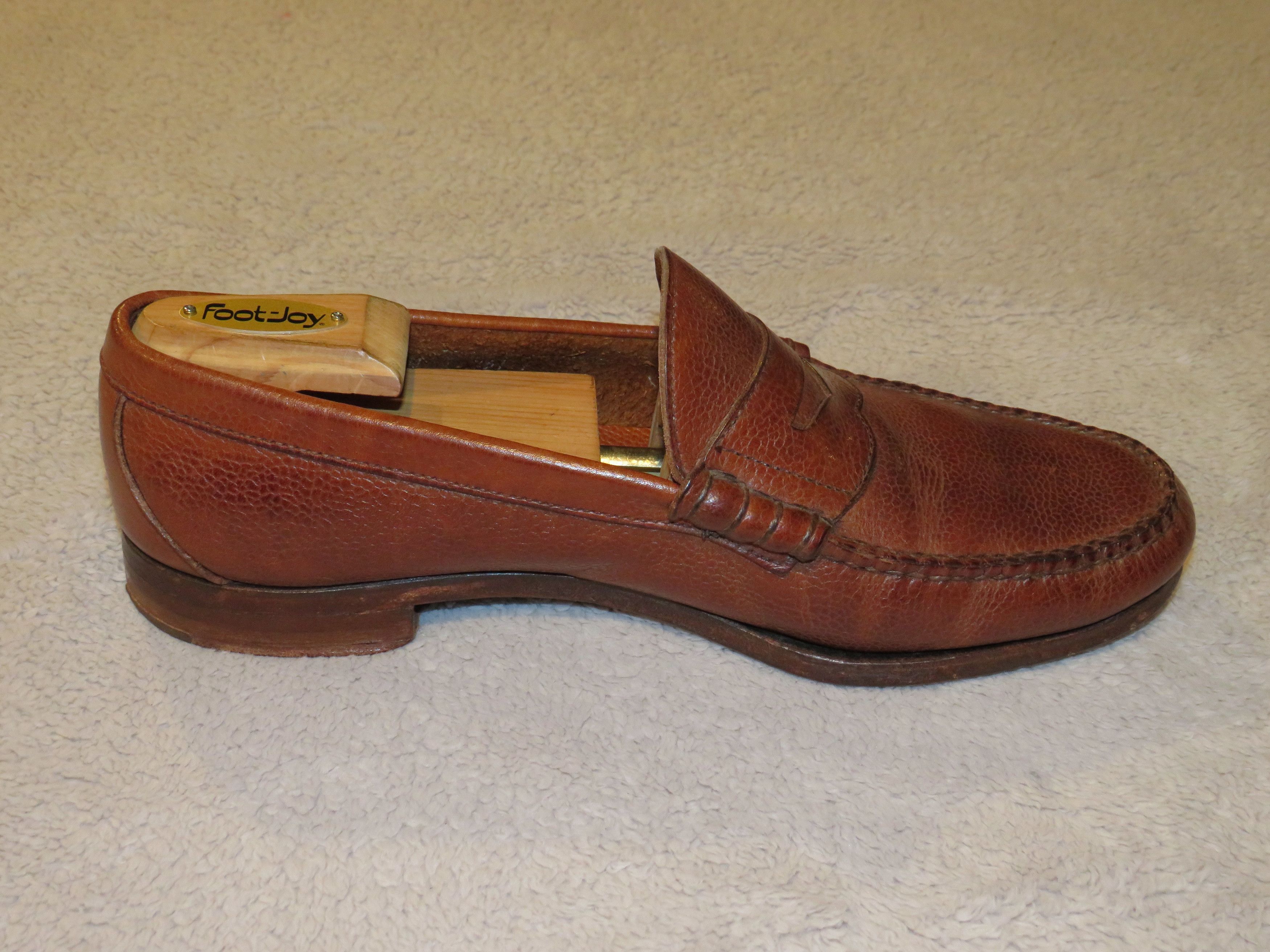 Paul Stuart Designed by Edward Green Brown Grain Leather Moccasins 10.5M Size US 10.5 / EU 43-44 - 5 Thumbnail