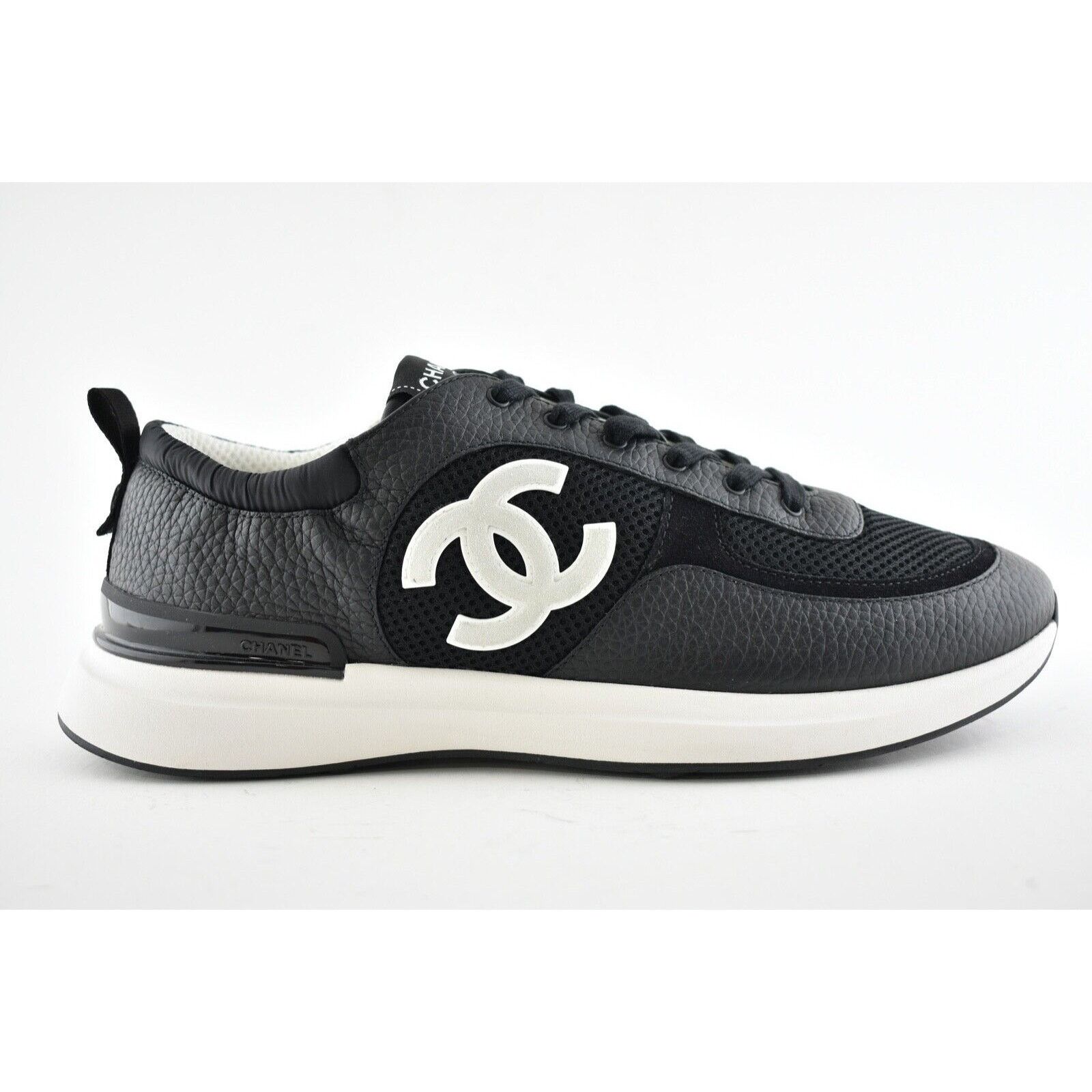 Chanel Chanel 21S Mens Leather Lace Low Top Trainer Sneaker 44 11 Size US 11 / EU 44 - 1 Thumbnail