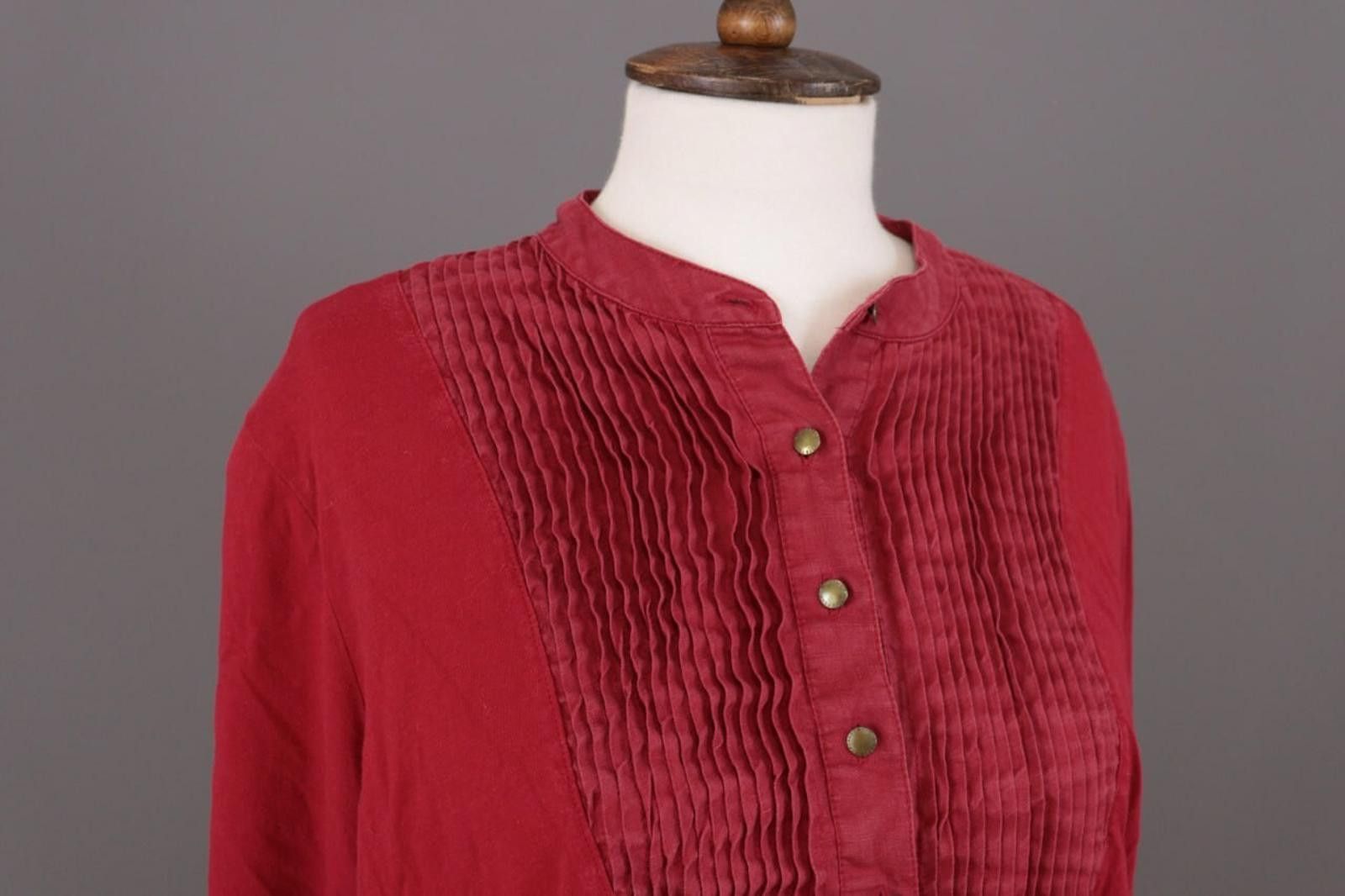 Lauren Ralph Lauren Lauren Ralph Lauren Red Henley Relaxed Shirt Size XXL Size XXL / US 16-18 / IT 52-54 - 6 Thumbnail