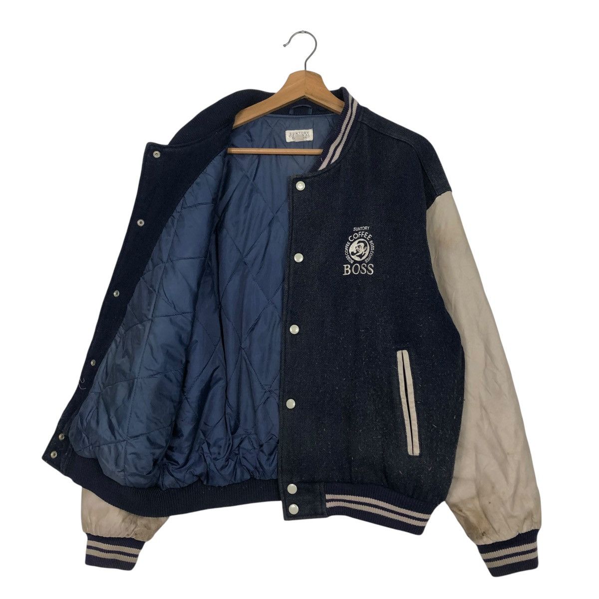 Japanese Brand 🔥VINTAGE BOMBER JACKET SUNTORY BOSS COFFEE BIG LOGO Size US M / EU 48-50 / 2 - 13 Thumbnail