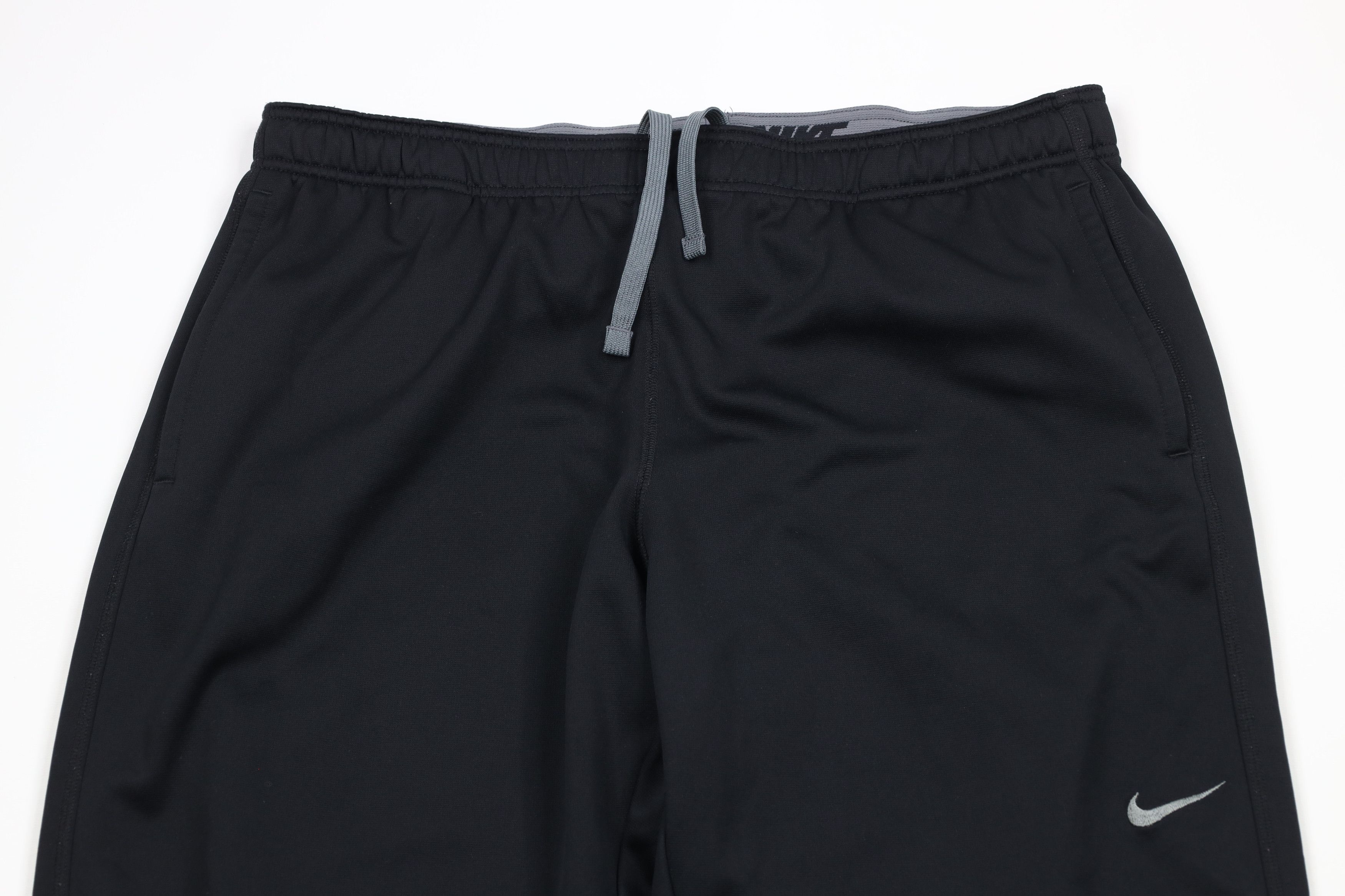 Nike × Vintage Vintage Nike Mini Swoosh Wide Leg Sweatpants Pants Black Size US 38 / EU 54 - 2 Thumbnail