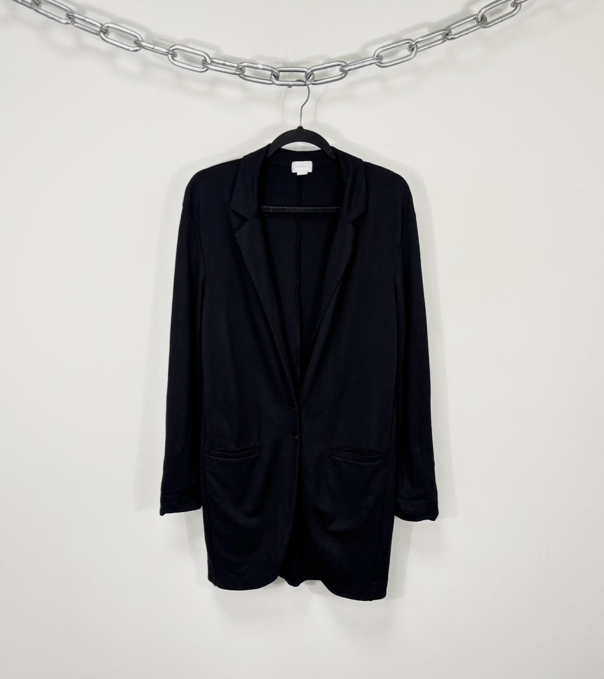 Transit Transit Par Such 230 Women’s Black Viscose Cardigan Sweater Size L / US 10 / IT 46 - 1 Thumbnail