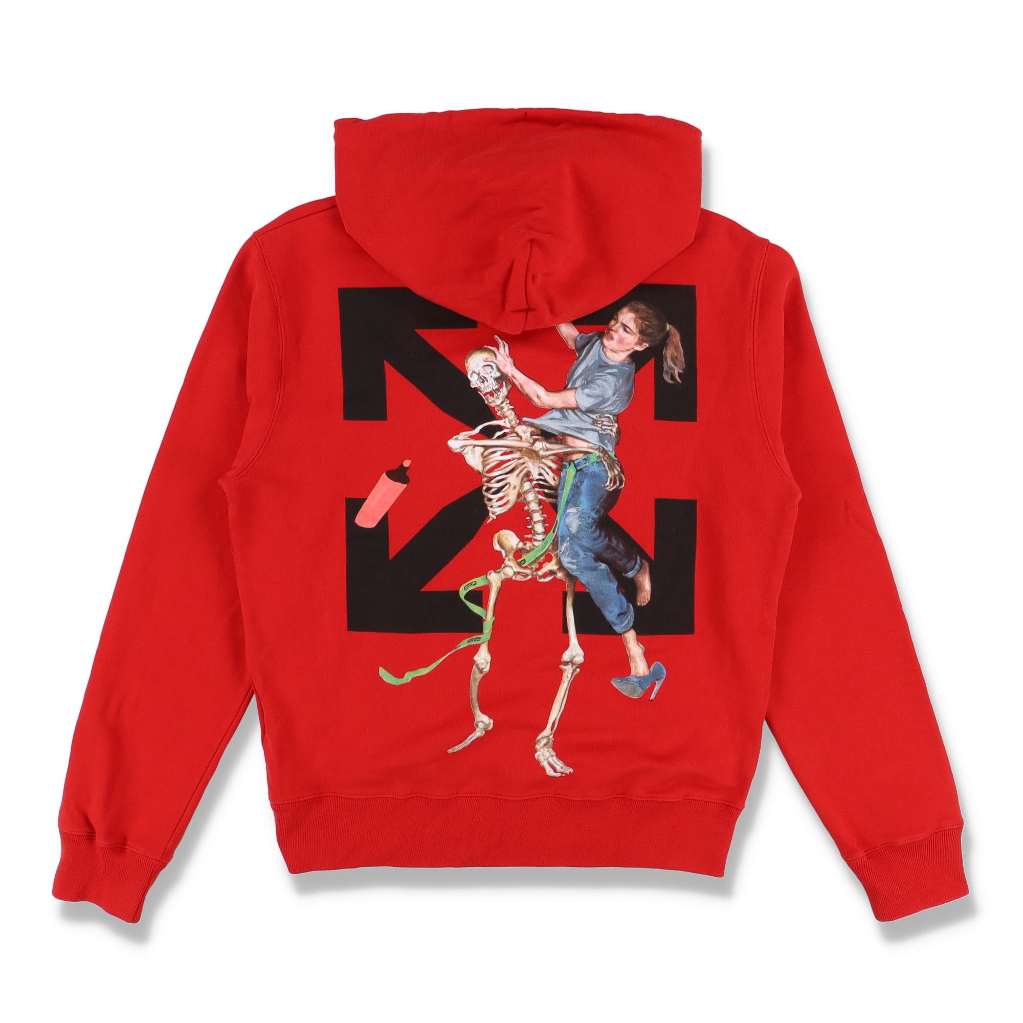 Off-White Red Pascal Skeleton Arrows Hoodie Size US M / EU 48-50 / 2 - 1 Thumbnail