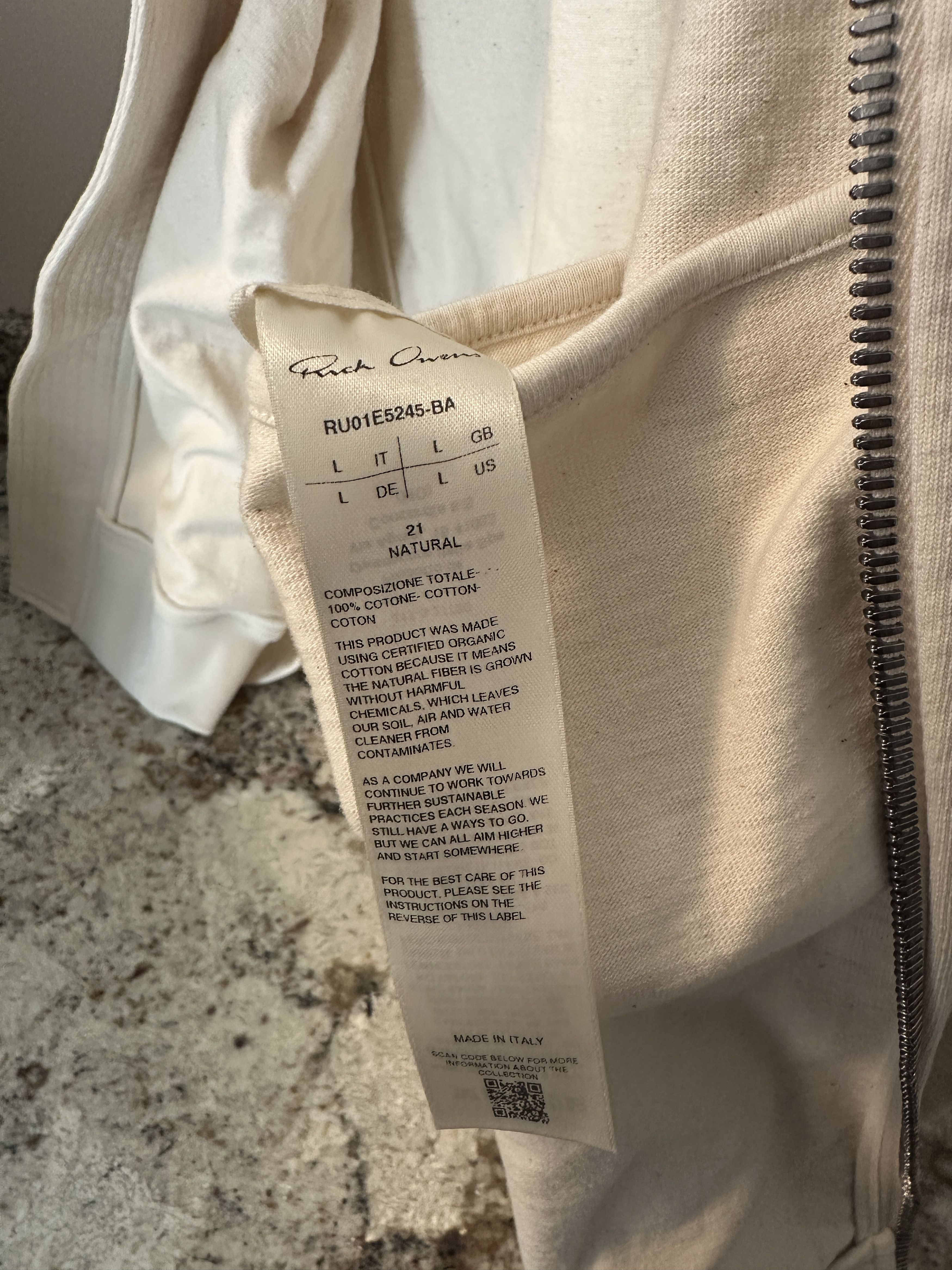 Rick Owens Rick Owens Off-White Hollywood Jumbo Flight Bomber Jacket Size US L / EU 52-54 / 3 - 3 Thumbnail