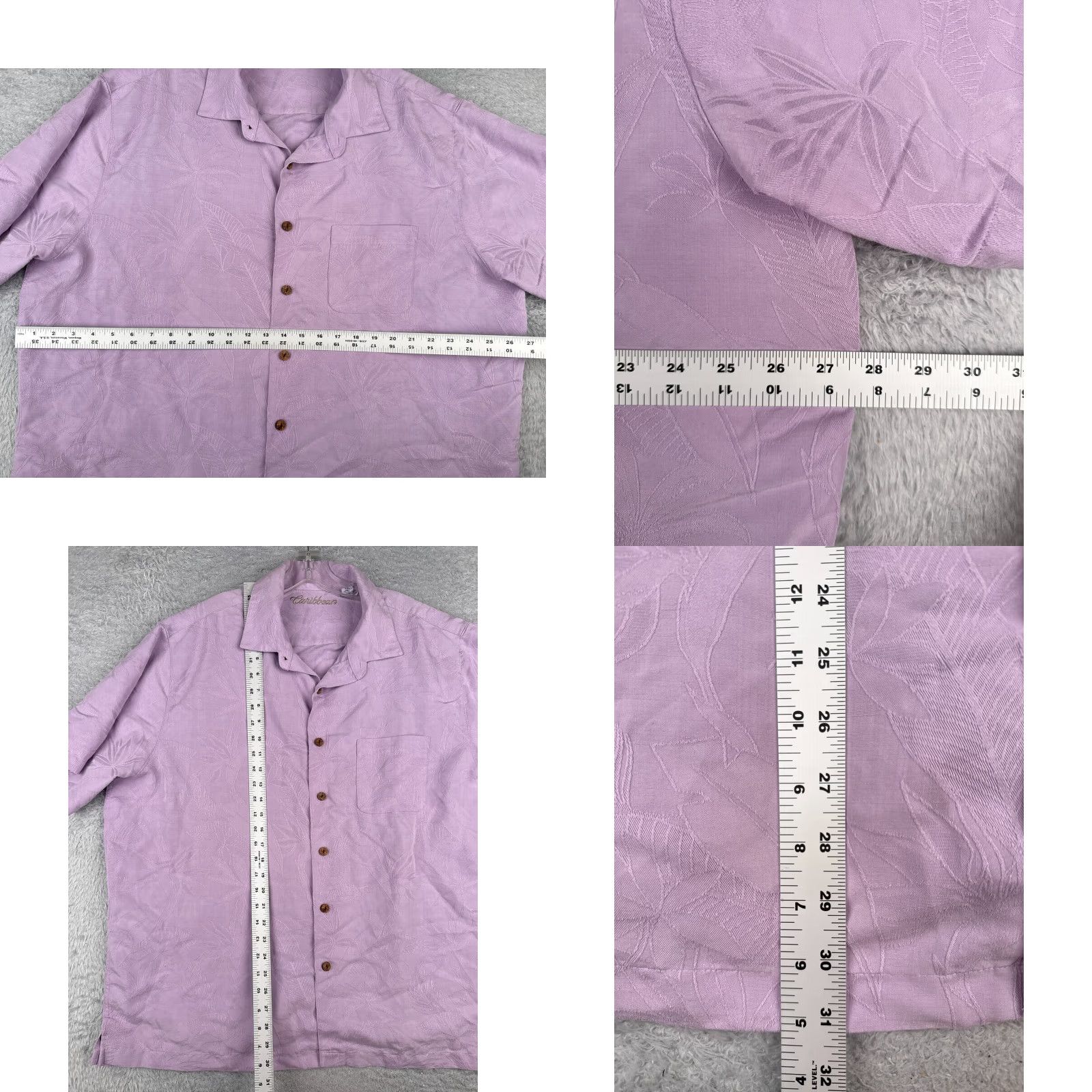 Vintage Caribbean Hawaiian Shirt Men 2XL Purple Floral Button-Up Silk Blend Aloha Resort Size US XXL / EU 58 / 5 - 8 Thumbnail