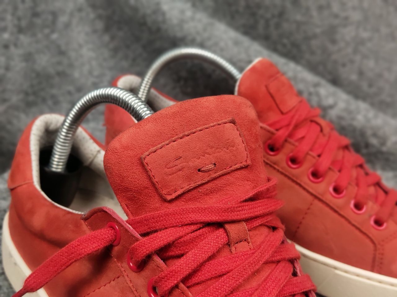 Santoni Santoni Design Orange women's Leather suede Classic Sneakers Size US 7 / IT 37 - 7 Thumbnail