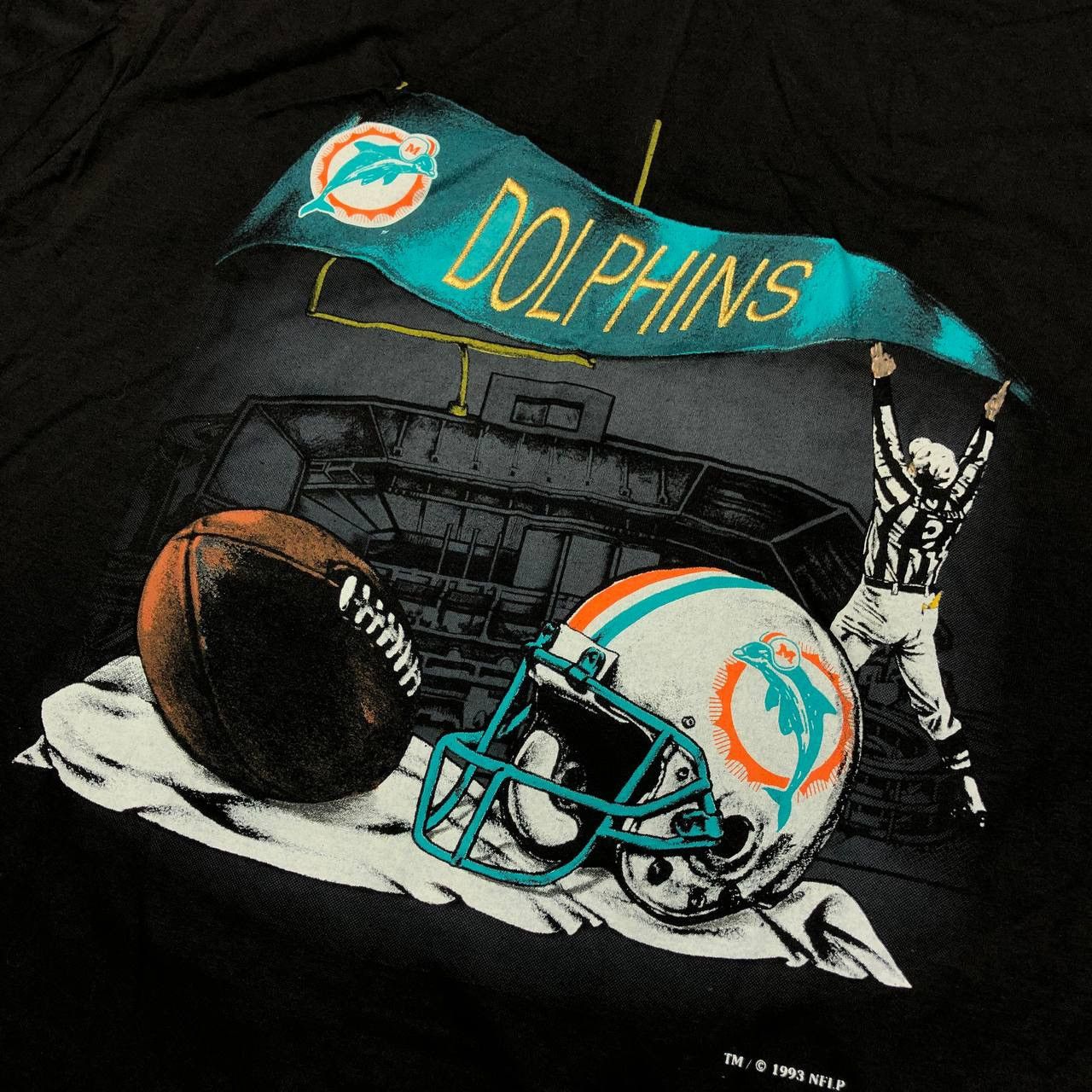NFL Vintage 1993 Miami Dolphins NFL T-Shirt Made In USA Size US L / EU 52-54 / 3 - 5 Thumbnail