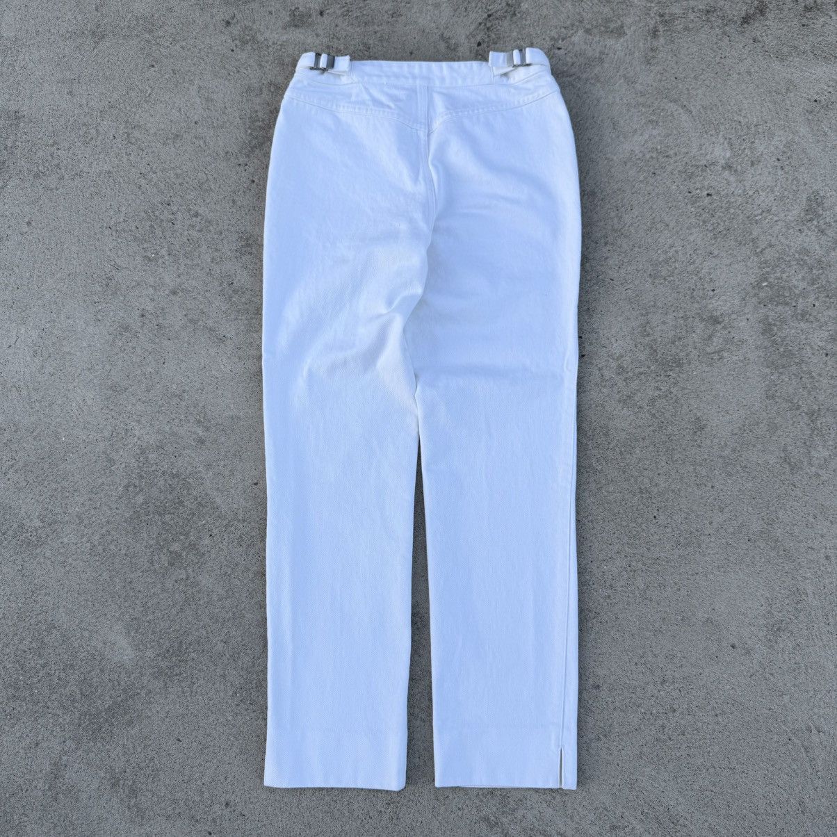 Gucci Vintage Gucci by Tom Ford Women’s White Pants Lampo Zipper Size 28" / US 6 / IT 42 - 18 Thumbnail