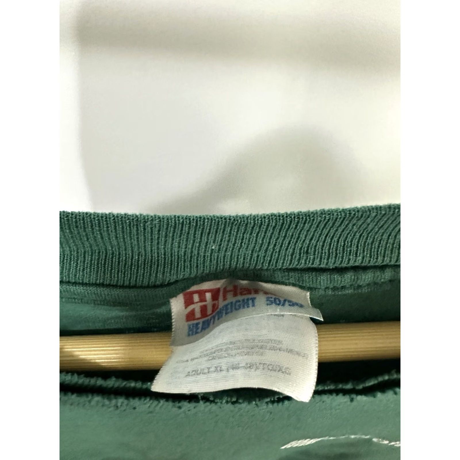 Hanes Hanes VTG The Basic Principle Paper Thin Worn Microfibres Work WIP T-Shirt XL Green Mens Shirt Distressed 90s Style Size US XL / EU 56 / 4 - 5 Thumbnail