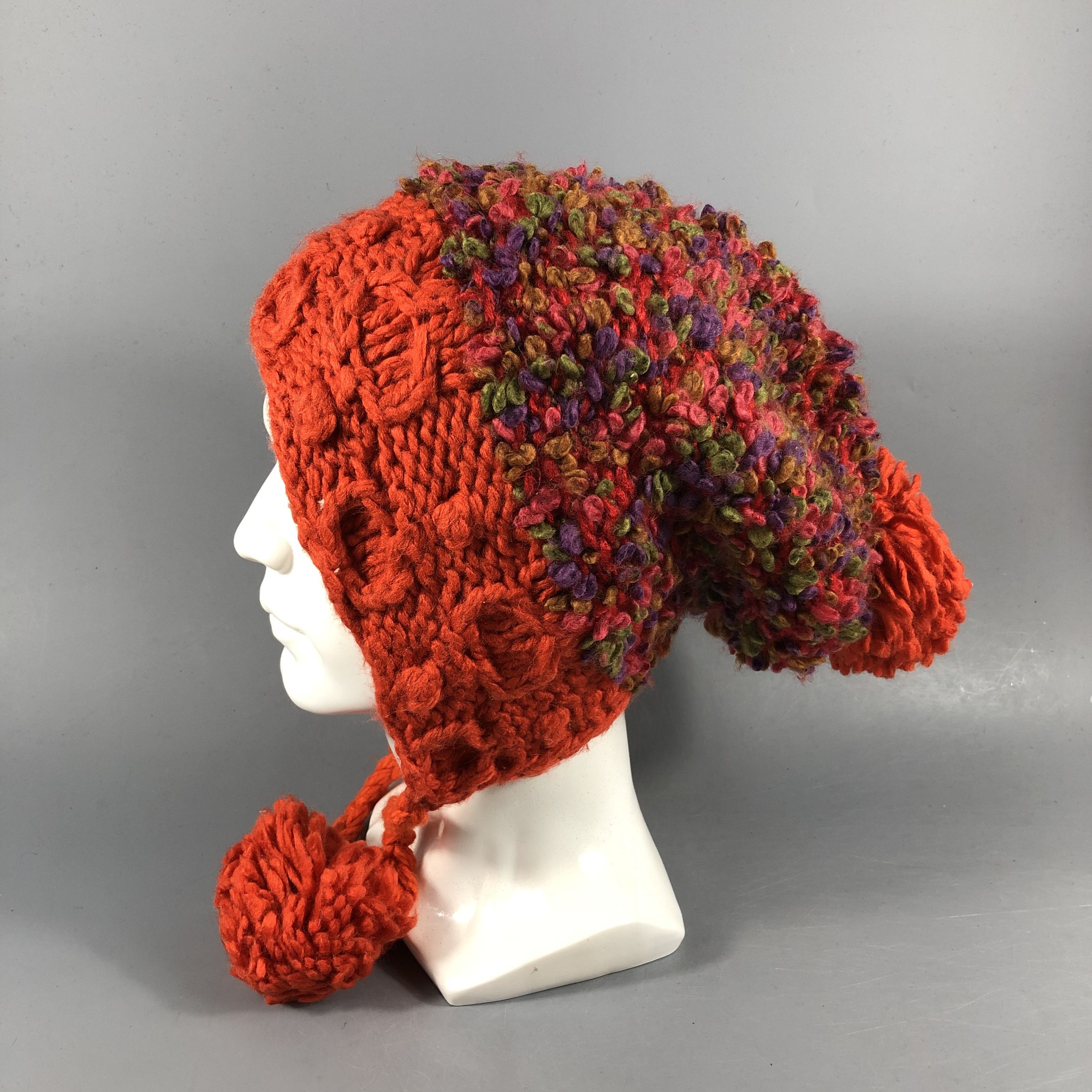 Vintage Unknown Knit Bobble Beanie Snowcap Snow Hat B954 Size ONE SIZE - 2 Thumbnail