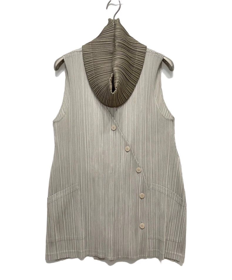 Issey Miyake Issey Miyake size:4 Grey pleated and deformed vest Size S / US 4 / IT 40 - 1 Thumbnail