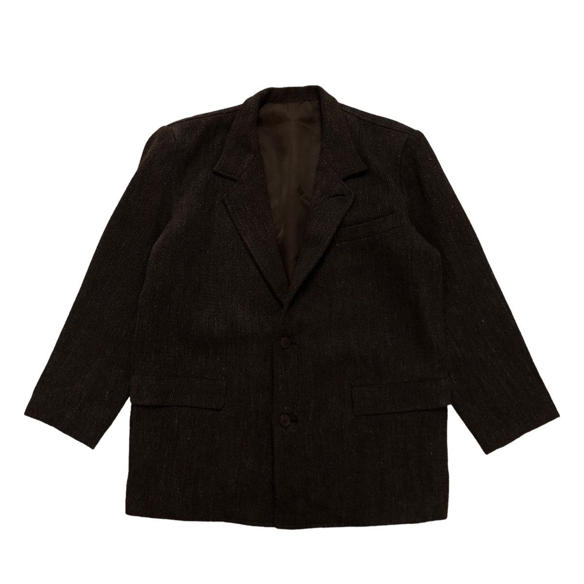 Issey Miyake 🔥VINTAGE ISSEY MIYAKE MEN WOOL HERRINGBONE DOUBLE BREAST Size US S / EU 44-46 / 1 - 1 Thumbnail