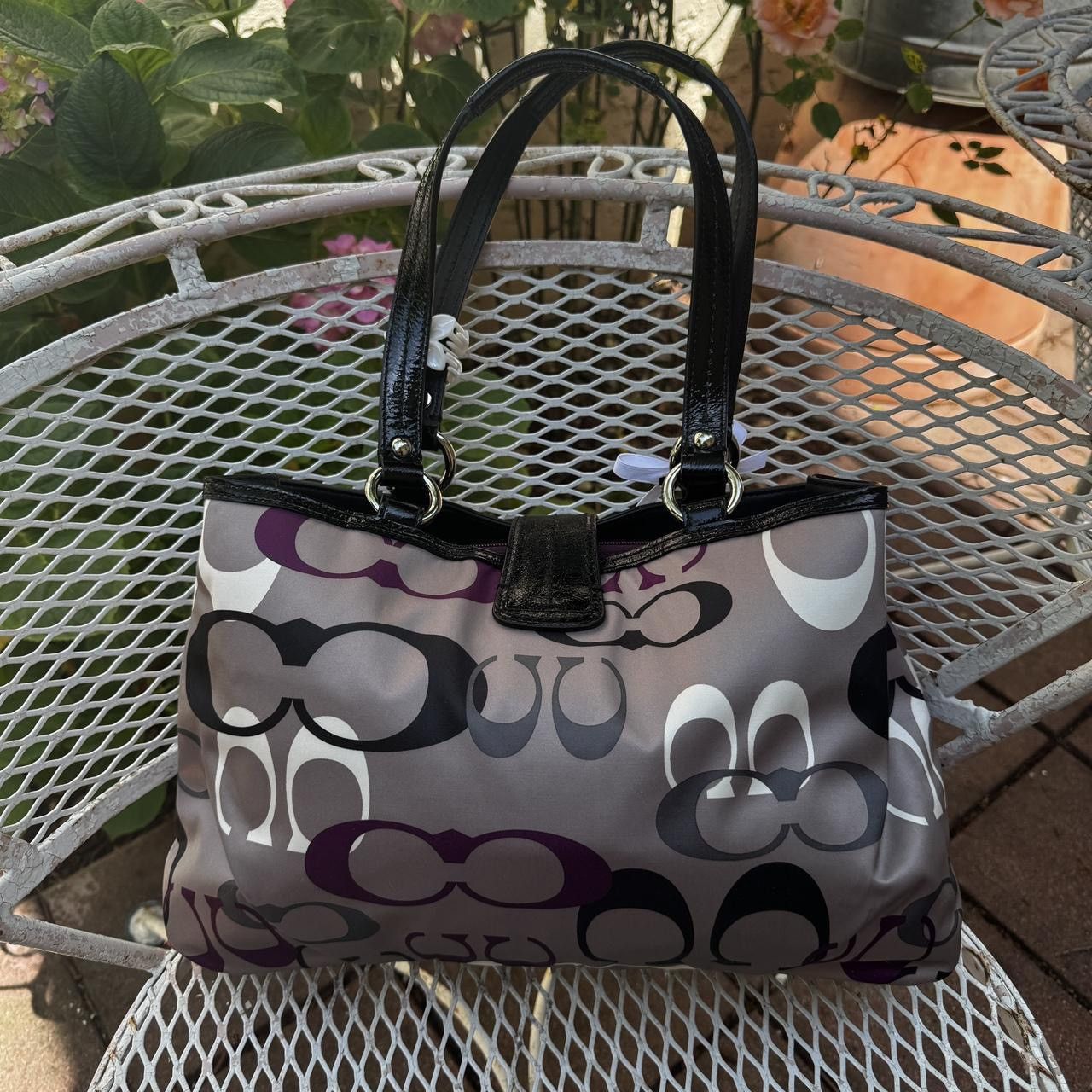 Coach Y2K Coach Satin Monogramed Tote Size ONE SIZE - 2 Thumbnail