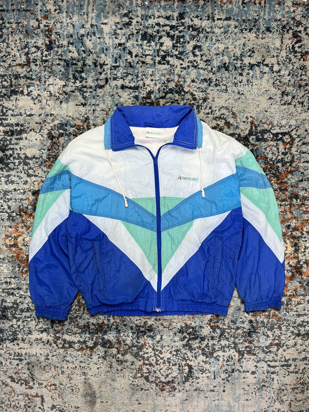 Vintage Vintage 80s Kawasaki crazy track jacket bomber racing rave Size US L / EU 52-54 / 3 - 2 Thumbnail