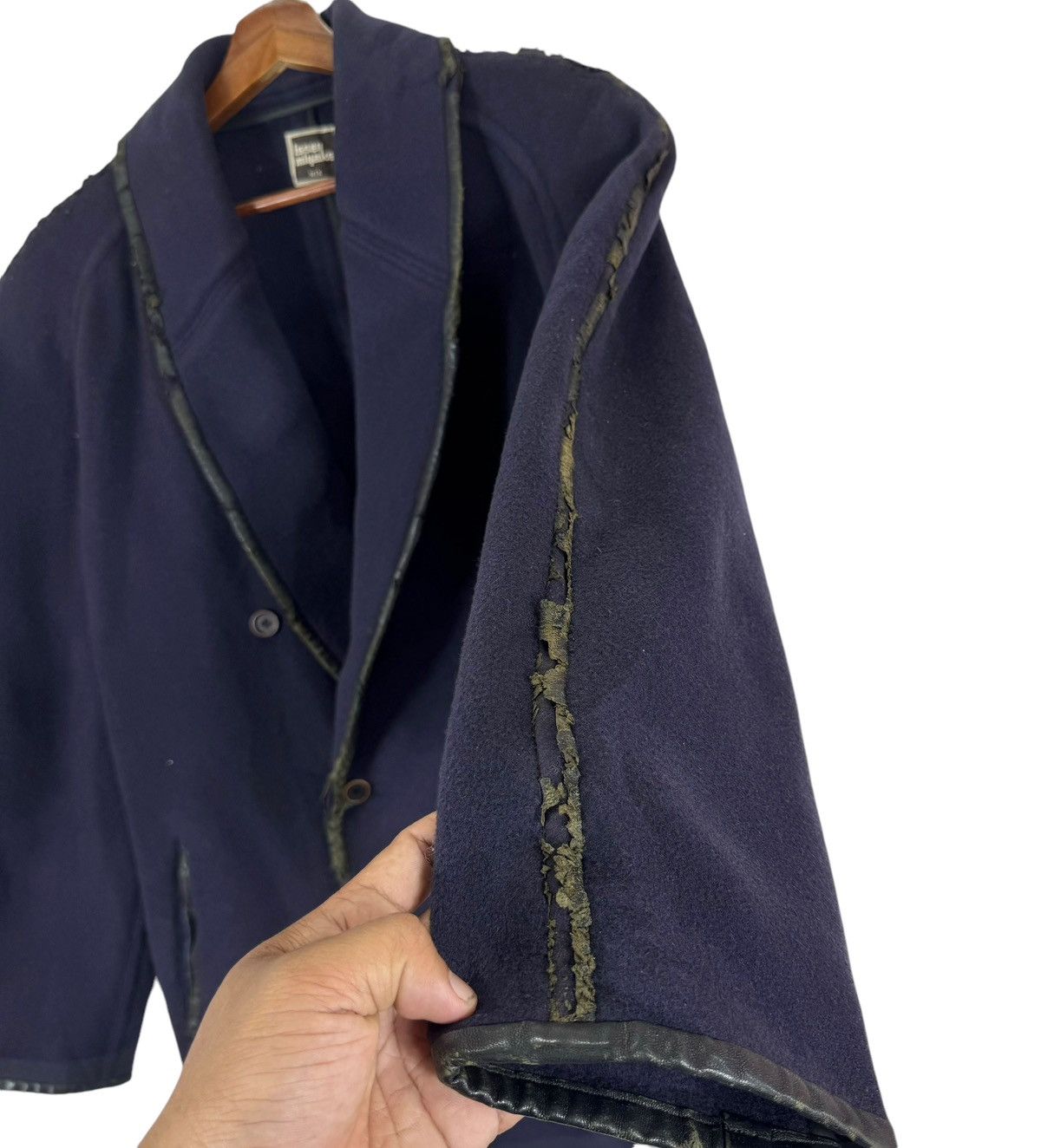 Issey Miyake × Vintage 80s VINTAGE ISSEY MIYAKE DOUBLE BREASTED COAT Size US M / EU 48-50 / 2 - 10 Thumbnail