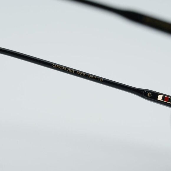 Carrera CARRERA 229/S 0R60 HA Sunglasses Black Brown Aviator Frame Size ONE SIZE - 7 Thumbnail