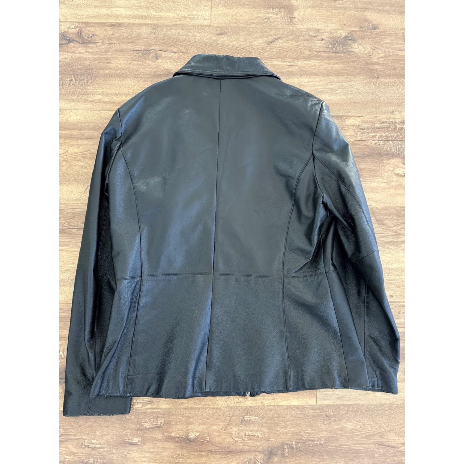 Worthington Worthington Leather Coat Jacket Black Womens Medium Full Zip Size M / US 6-8 / IT 42-44 - 5 Thumbnail