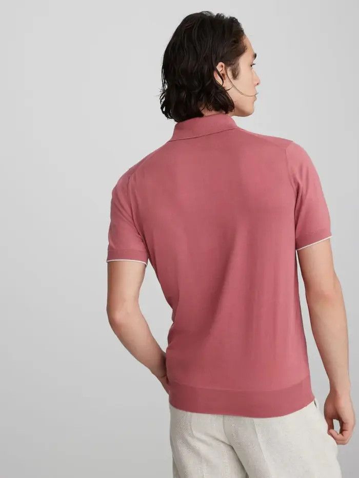 Brunello Cucinelli o1w1db10725 Polo Sweater in Dark Red Size US S / EU 44-46 / 1 - 2 Thumbnail
