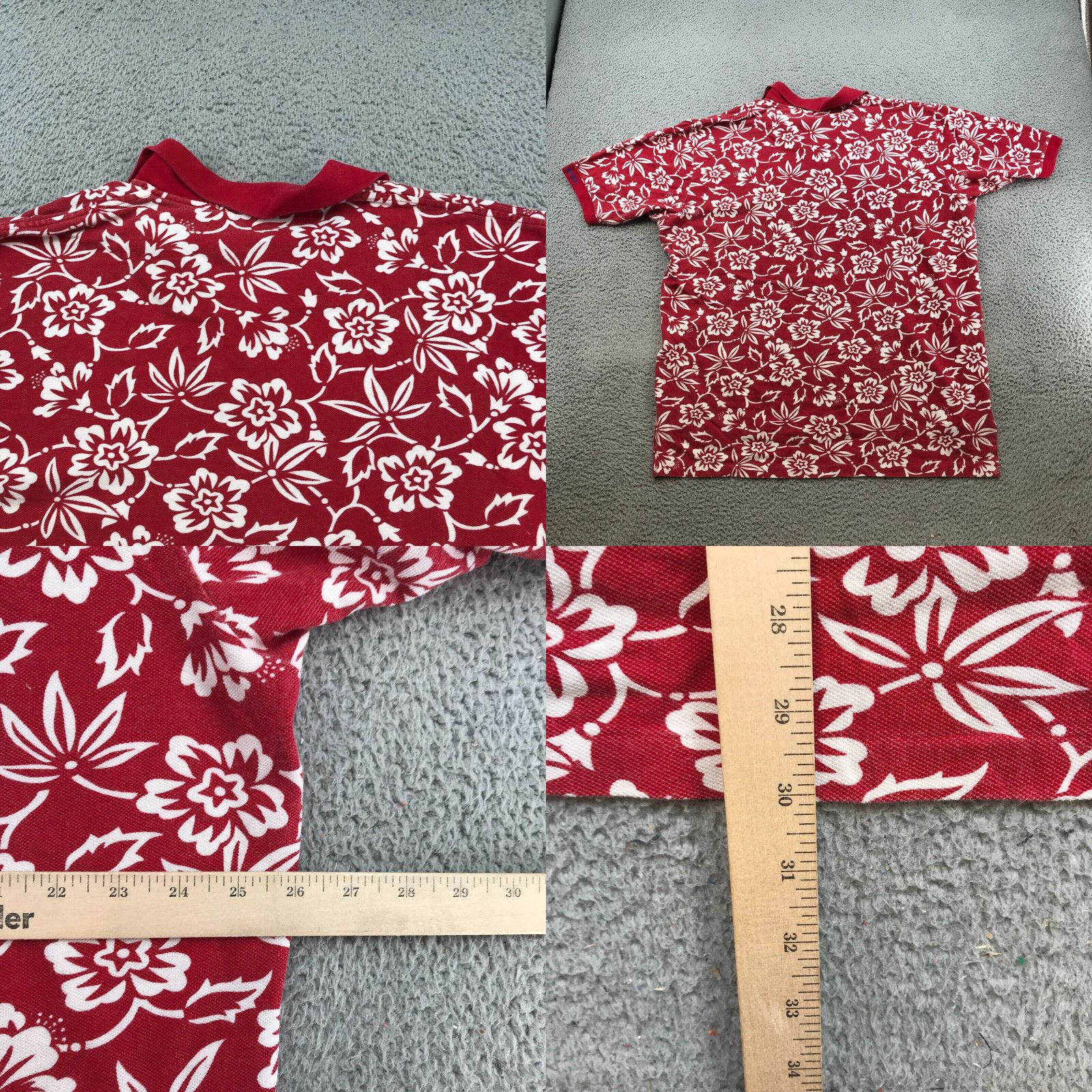 Vintage Vintage Polo Sport Polo Adult XL Red Tropical Hawaiian Short Sleeve 47229 Size US XL / EU 56 / 4 - 4 Preview