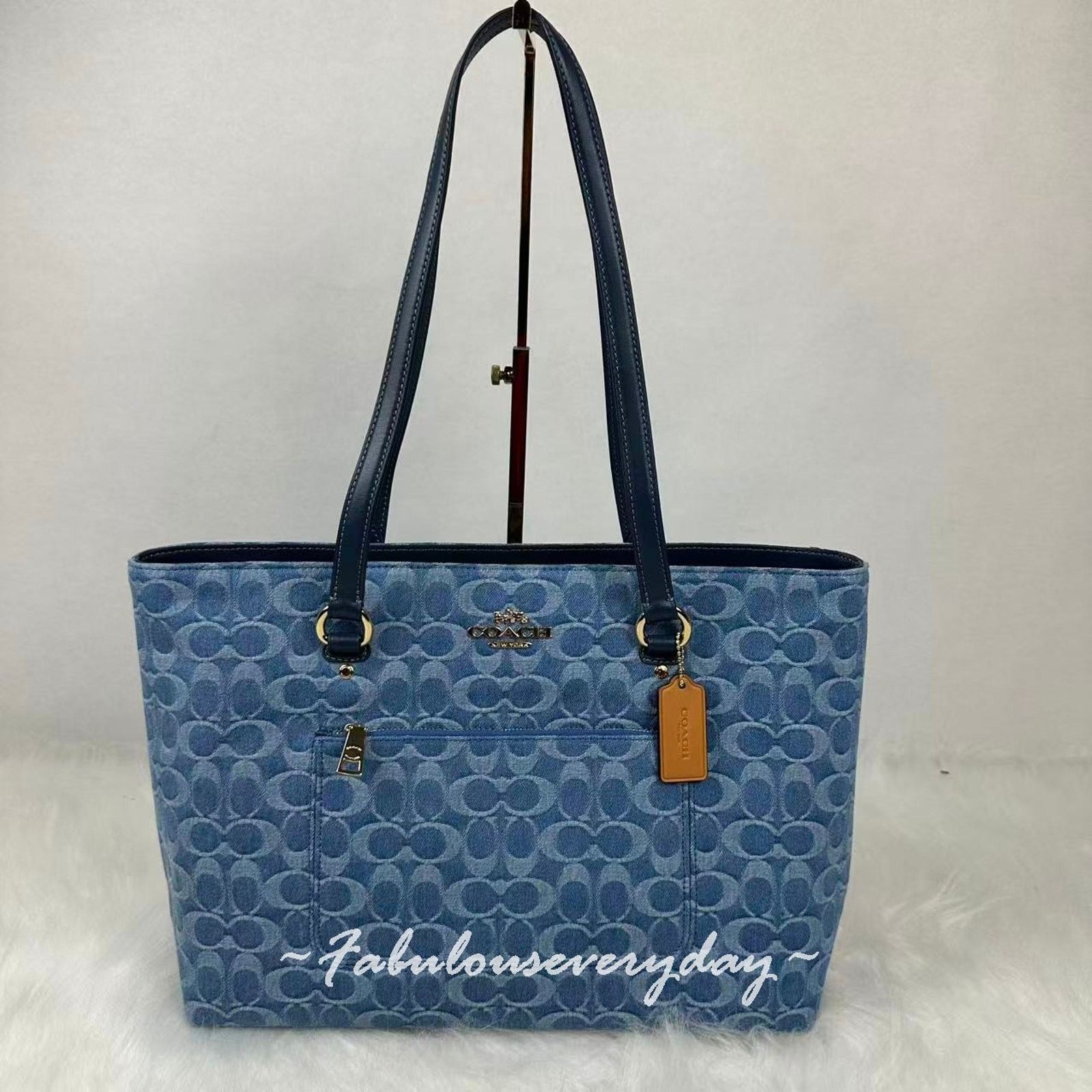 COACH Blue The Originals Denim Hamptons Hobo COACH Op Art Hobo 