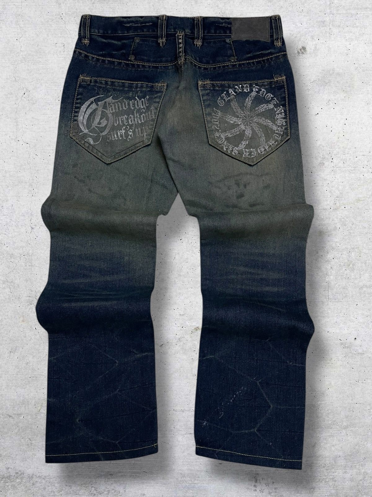 GOSTAR DE FUGA VINTAGE LAND EDGE 90S JAPAN RUGGED HEAVY DISTRESSING DENIM Size US 32 / EU 48 - 8 Thumbnail