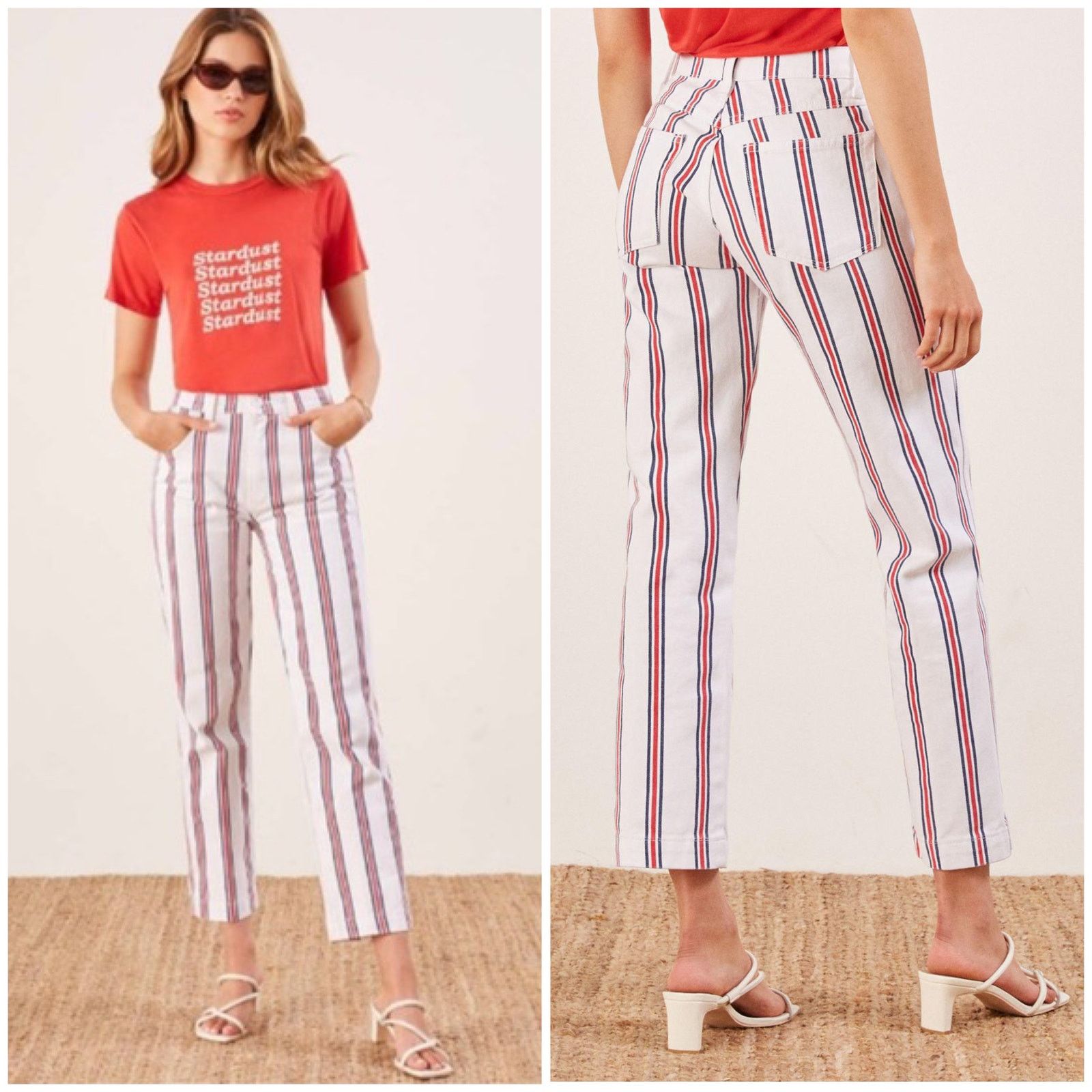 Reformation NEW Reformation Roper Jean Grenada Stripe Size 28" / US 6 / IT 42 - 3 Thumbnail