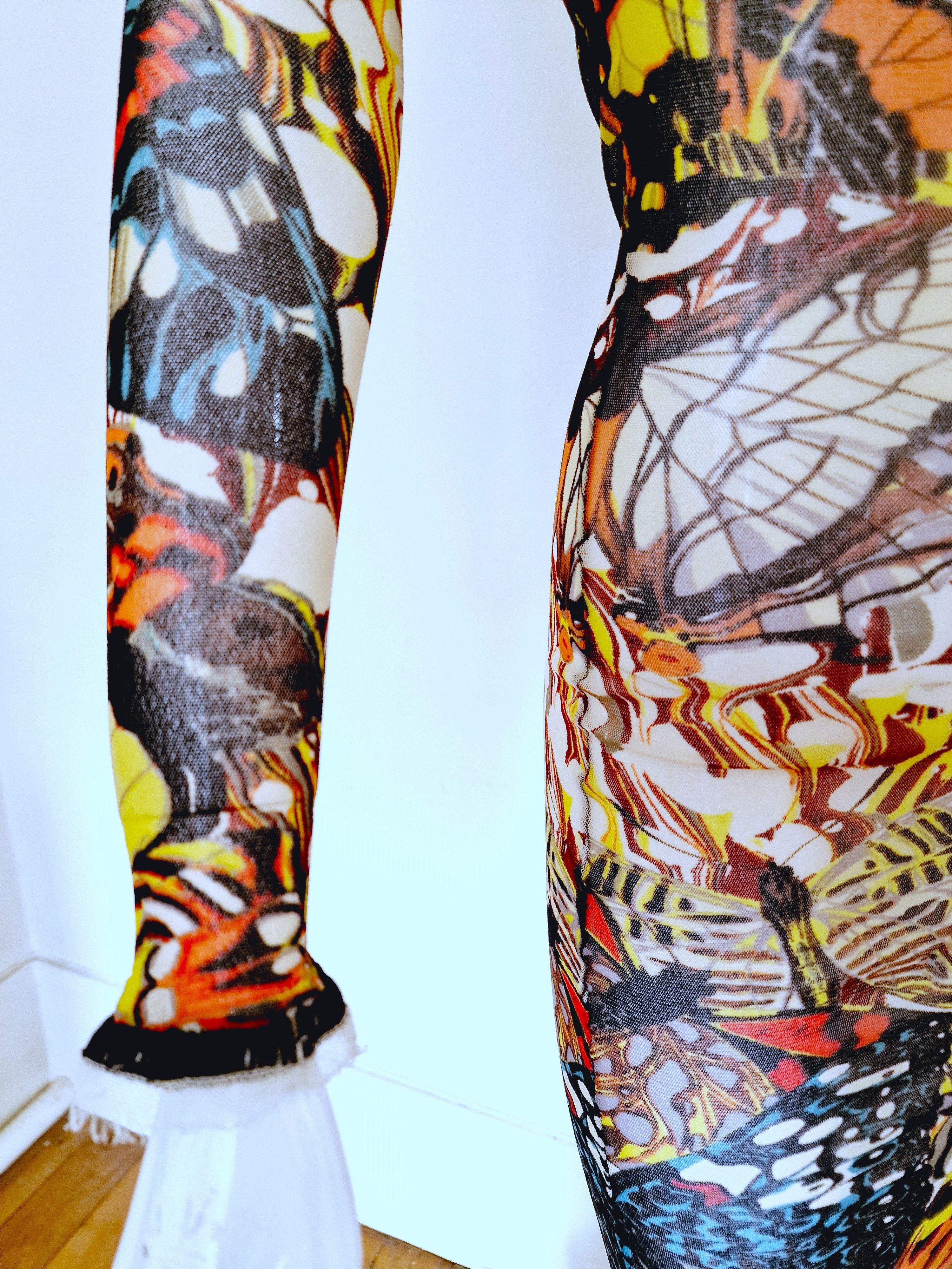 Jean Paul Gaultier Jean Paul Gaultier Butterfly Mesh Jenner 2003 S/SDress Size L / US 10 / IT 46 - 6 Thumbnail