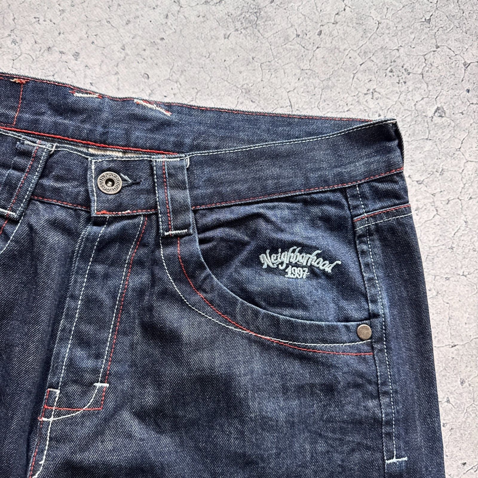 Neighborhood Neighborhood Selvedge Japan Denim Baggy Jeans Mens 34 Size Size US 34 / EU 50 - 7 Thumbnail