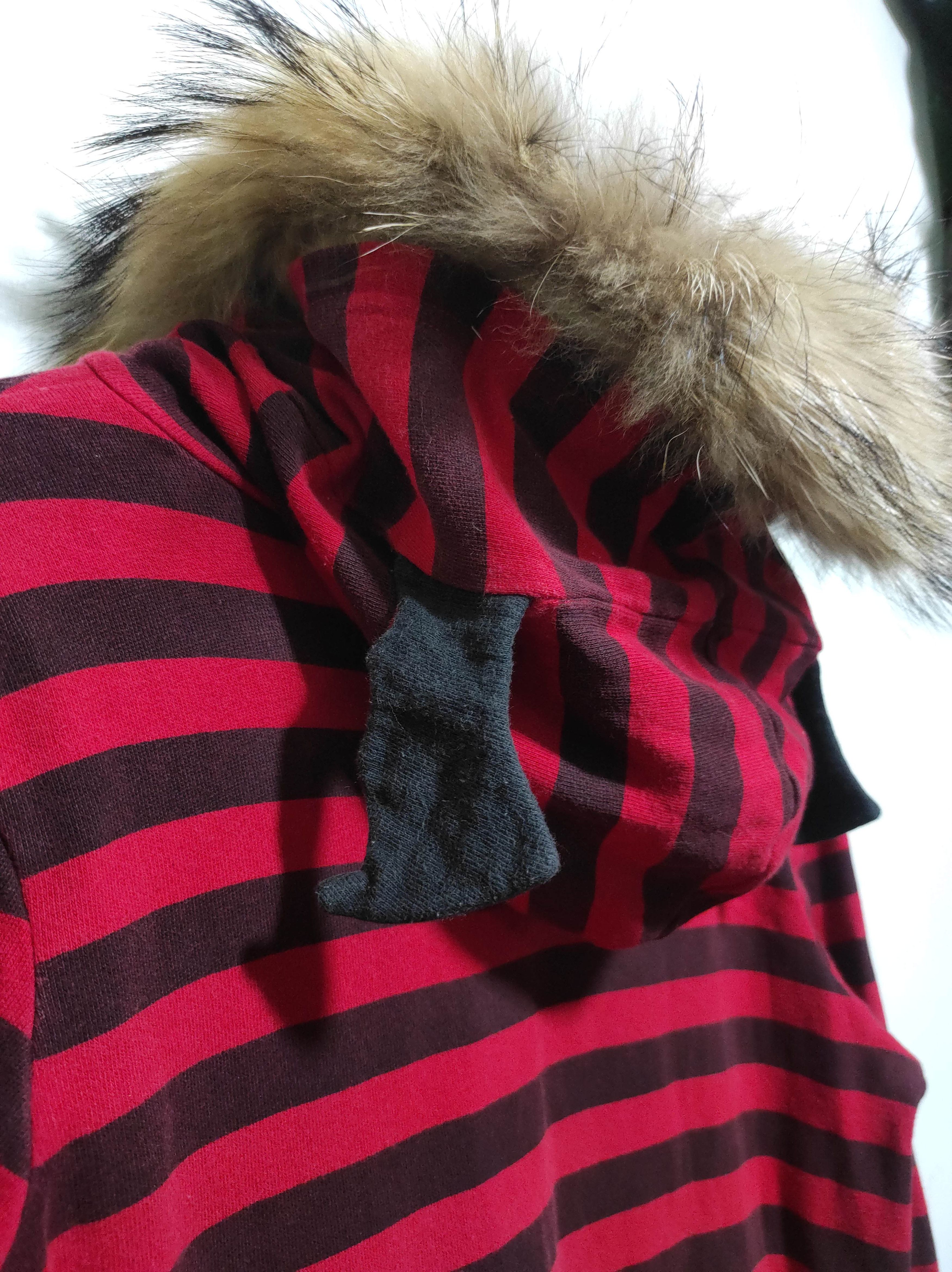 If Six Was Nine Head Punk Stripe Skull Zip Fur Hoodie Ifsixwasnine Lgb Style Size US S / EU 44-46 / 1 - 16 Thumbnail