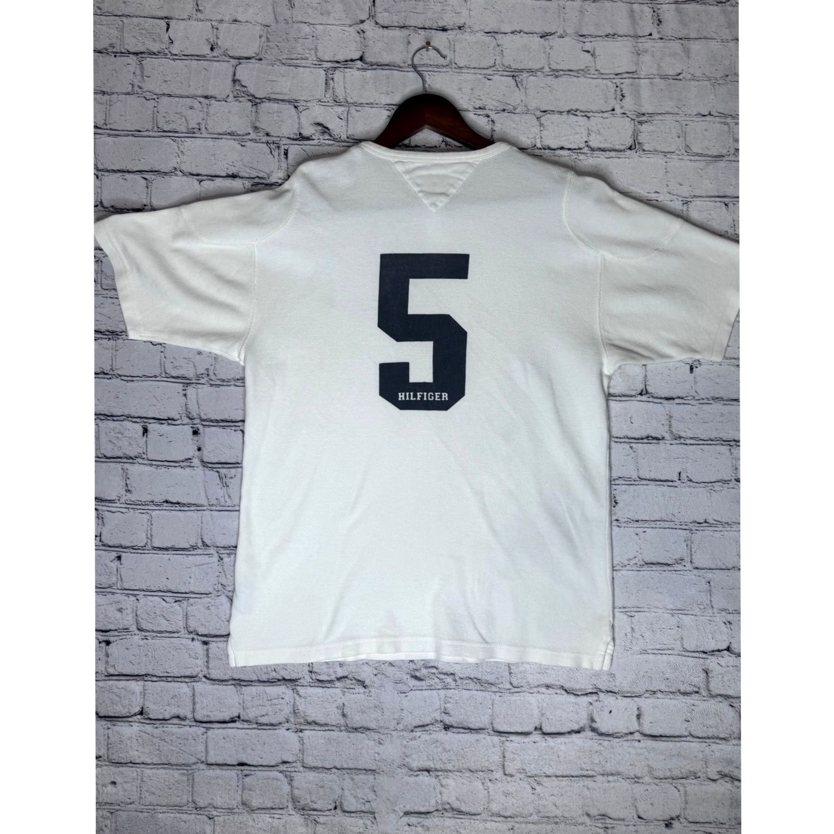 Tommy Hilfiger VINTAGE Tommy Hilfiger Athletic Henley Short Sleeve Shirt Mens M White Logo Button 5 Graphic Tee Sportswear Casual Menswear Size US M / EU 48-50 / 2 - 7 Thumbnail