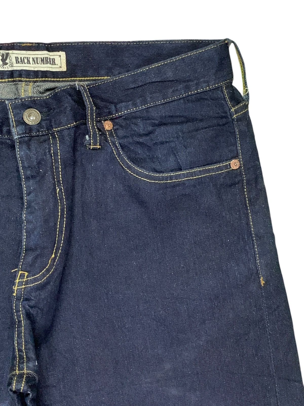 JNCO × Japanese Brand Vintage Back Number Selvedge Raw Denim Loose Jean Shorts Size US 32 / EU 48 - 7 Thumbnail