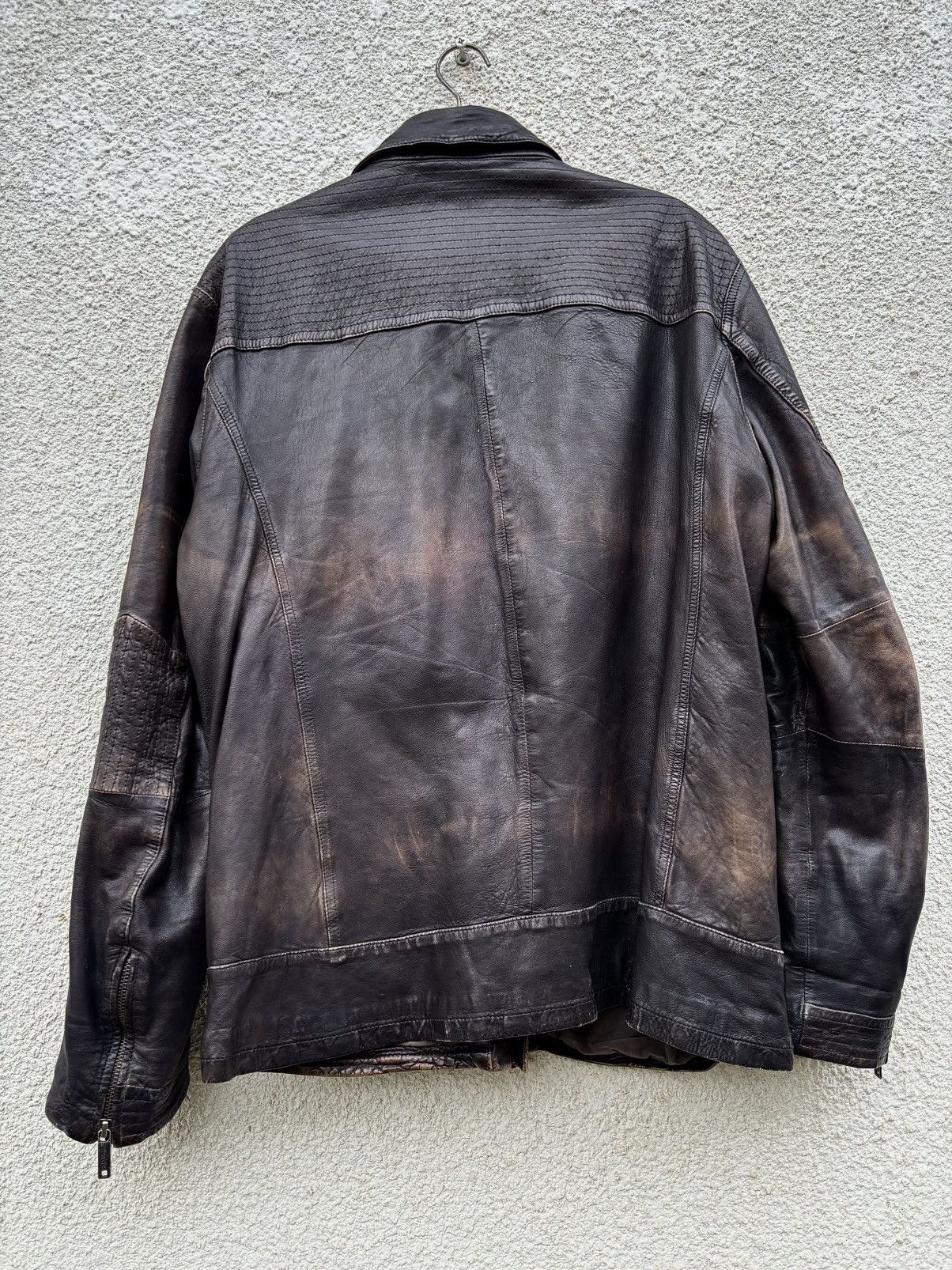Chevignon × Hysteric Glamour × Vintage 😍Schott Avirex Style Chevignon Washed Leather Jacket Faded Size US L / EU 52-54 / 3 - 7 Thumbnail