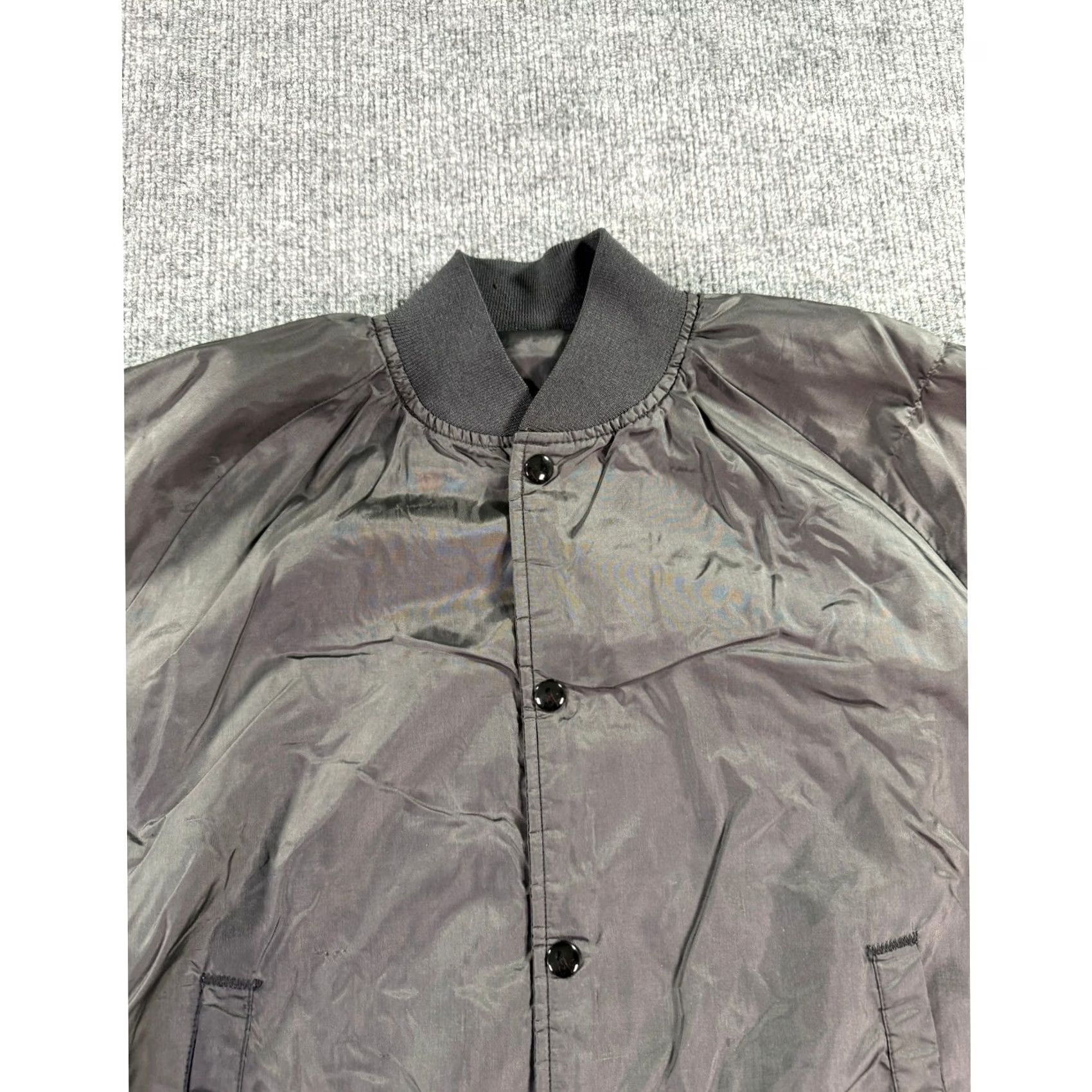 Chalk Line Vintage Chalk Line Bomber Jacket Mens Large Black Justin Back Graphic USA 90s Size US L / EU 52-54 / 3 - 4 Thumbnail